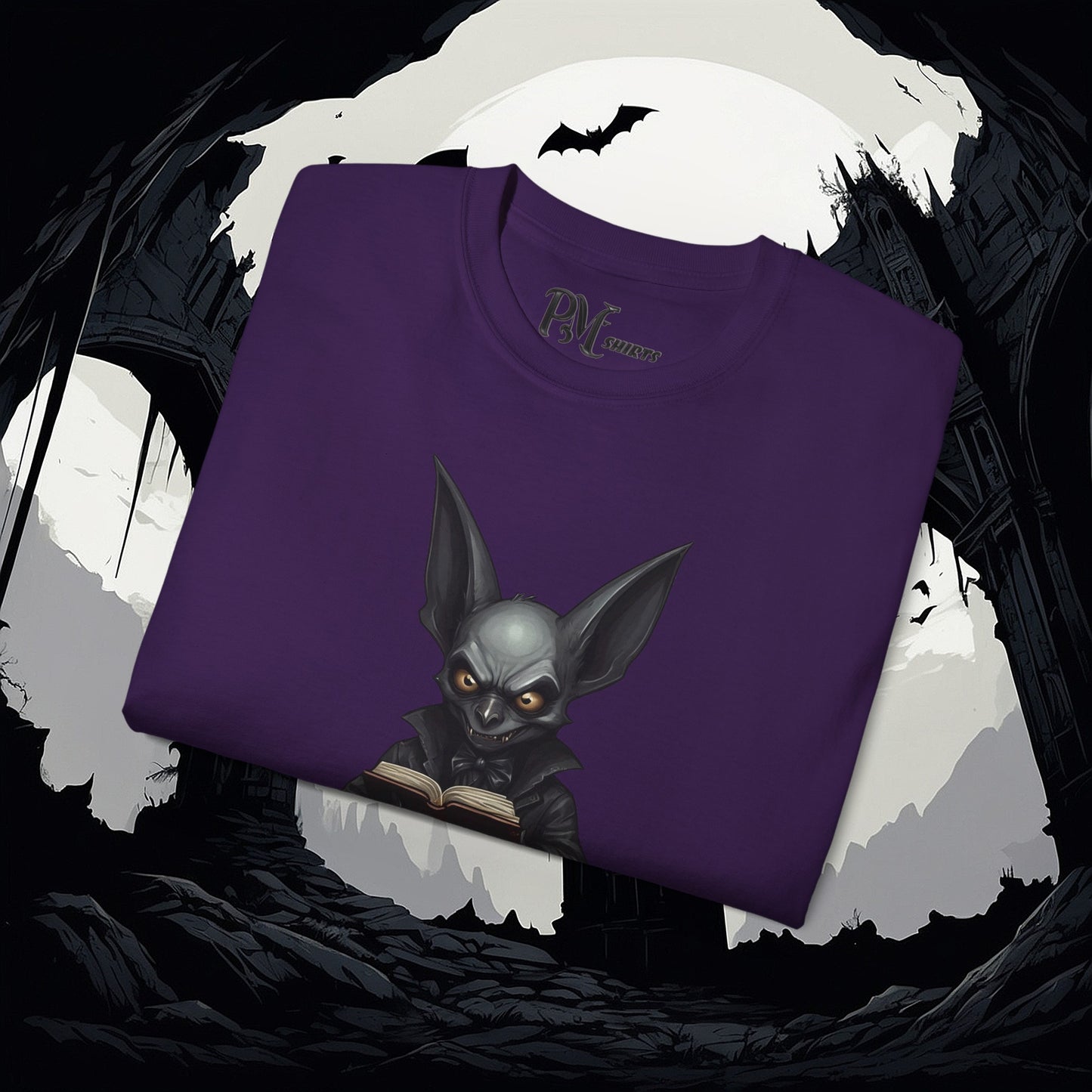 Vampire Bat Reading Tee (Gildan 2000)