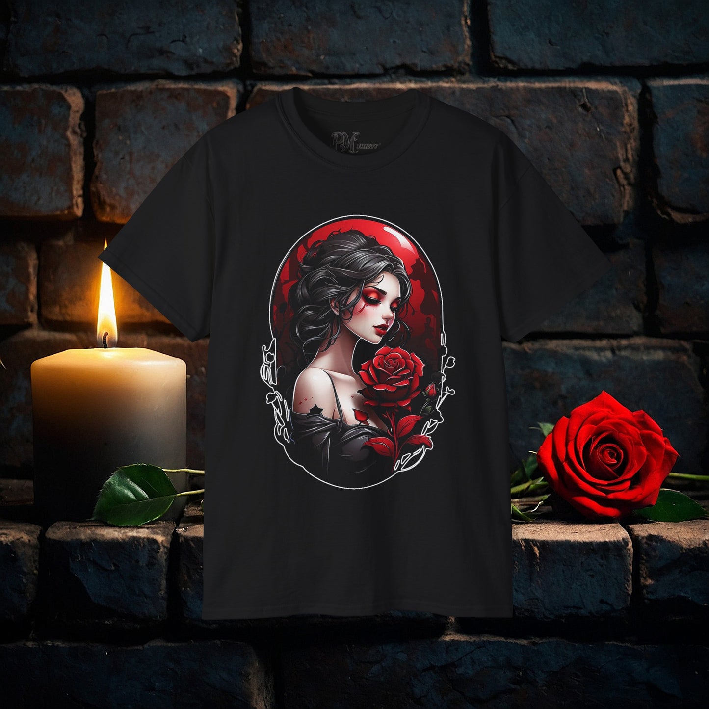 Held Rose Dark Romance Tee (Gildan 2000)