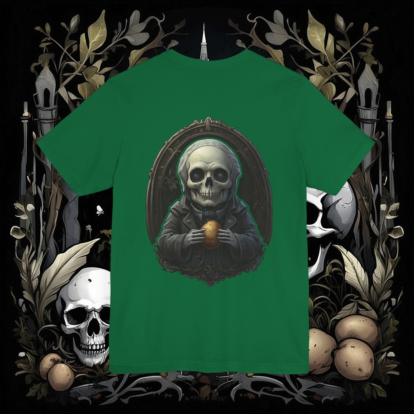 Front and Back Death's Potato Tee (Bella Canvas 3001)