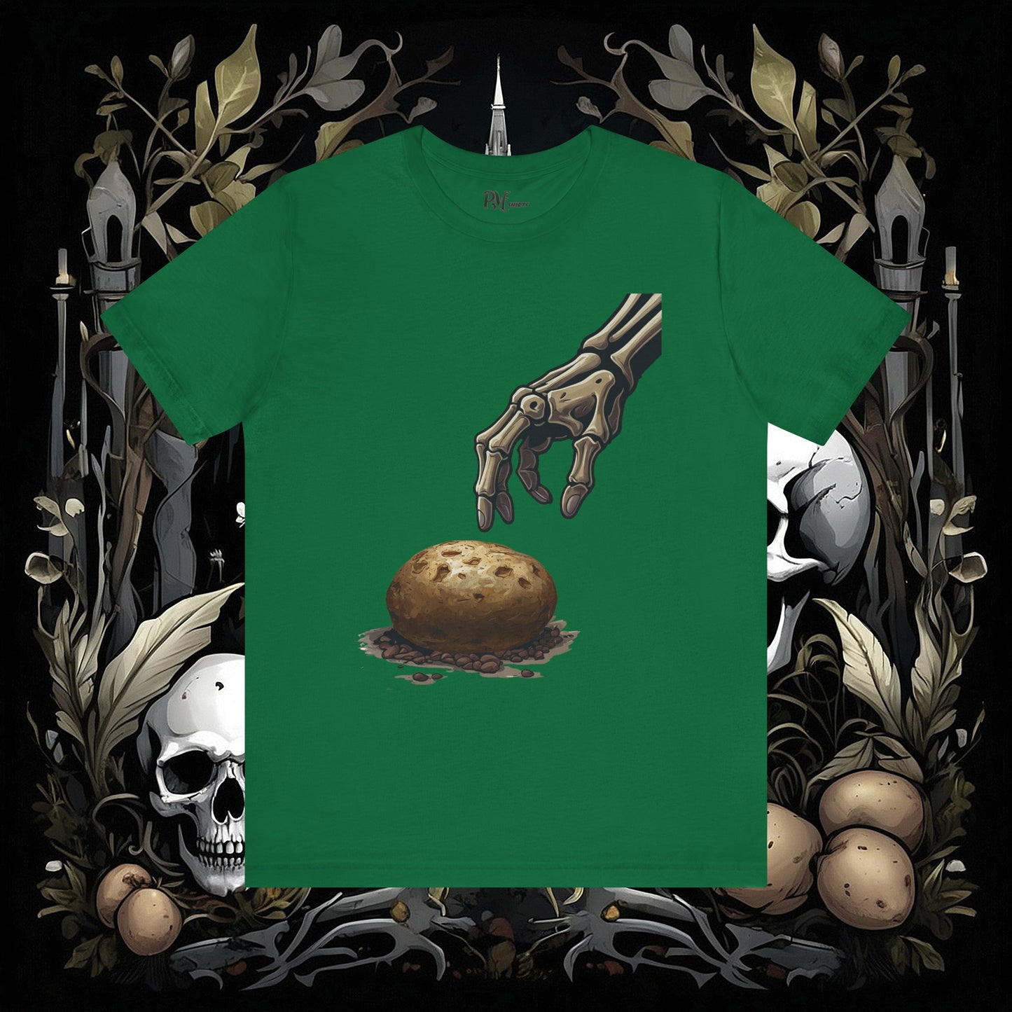 Front and Back Death's Potato Tee (Bella Canvas 3001)