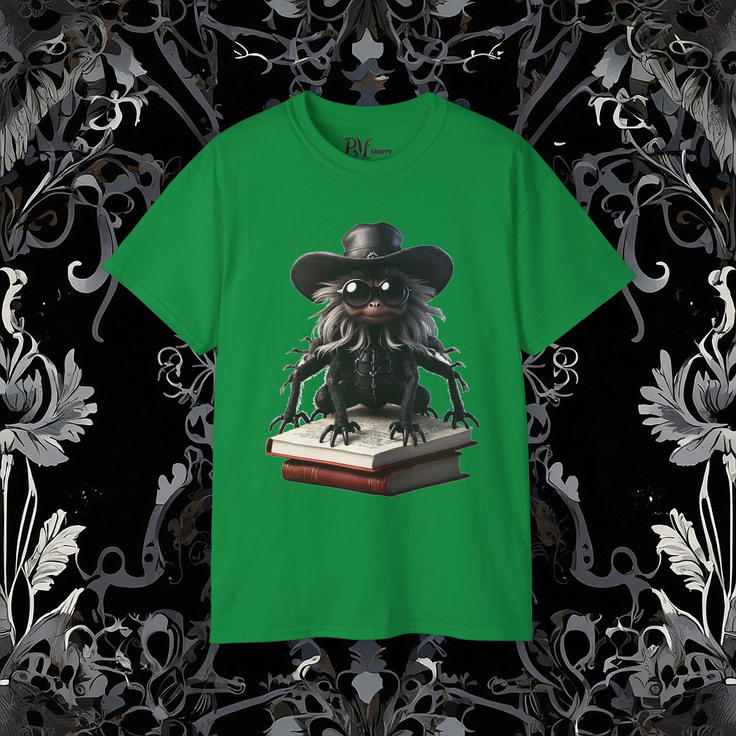 Goth Reading Spider T-Shirt | Dark Fantasy Tee (Gildan 2000)