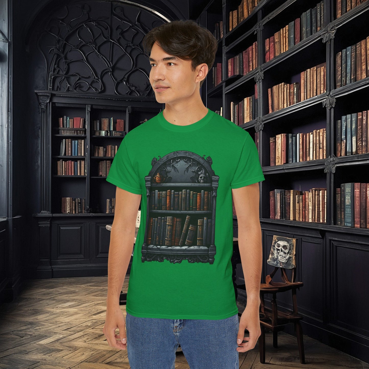 Wall Bookshelf Tee (Gildan 2000)