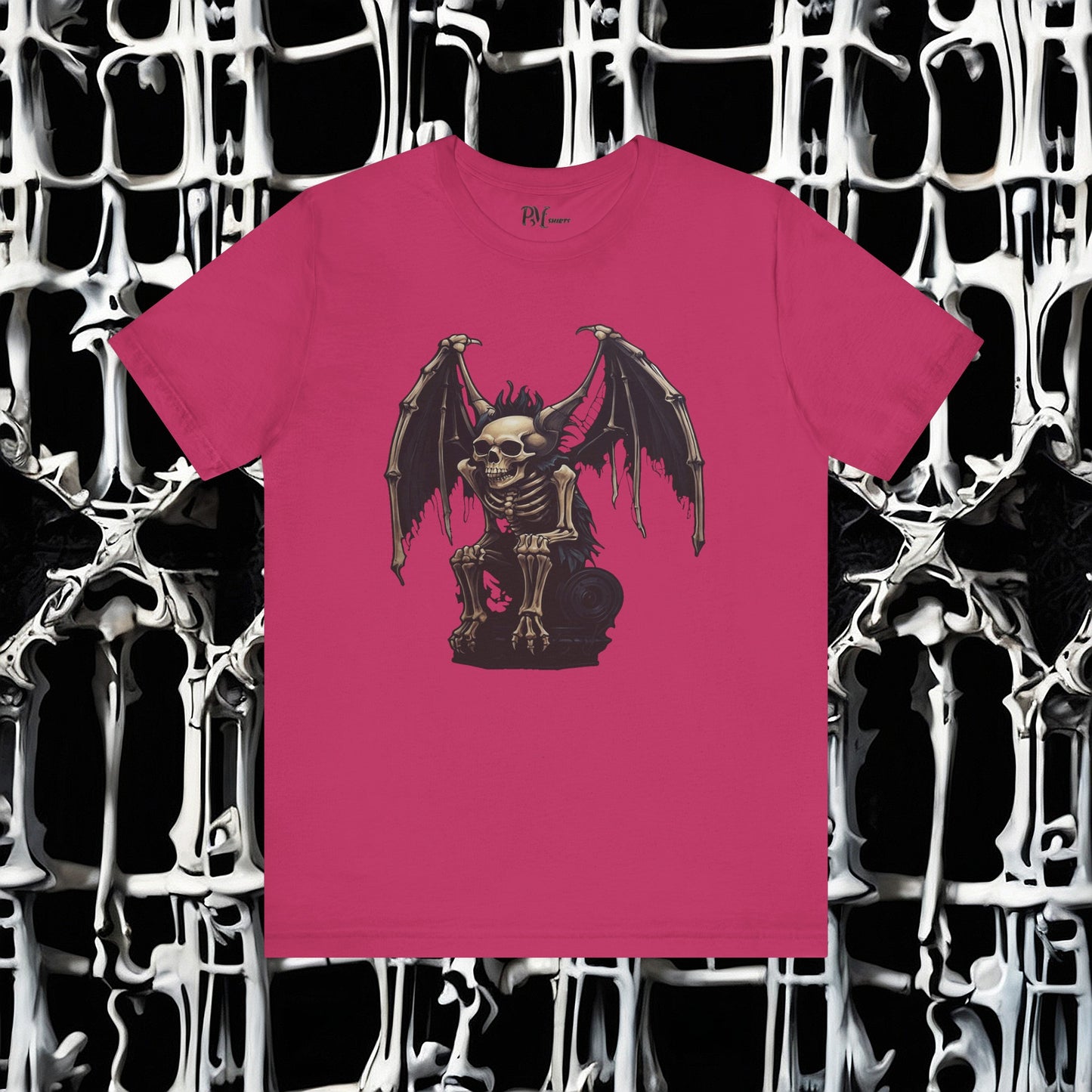 Winged Gargoyle Skeleton Tee (Bella Canvas 3001)
