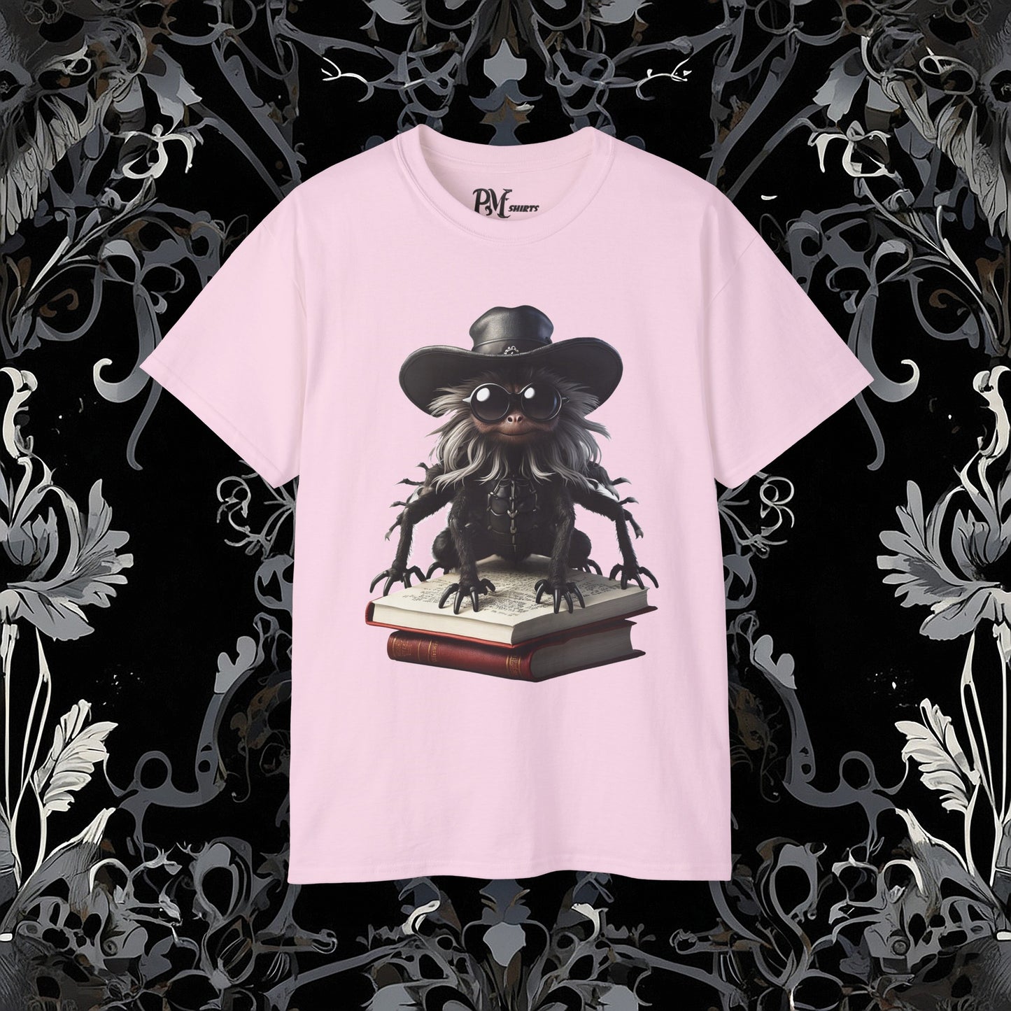 Goth Reading Spider T-Shirt | Dark Fantasy Tee (Gildan 2000)