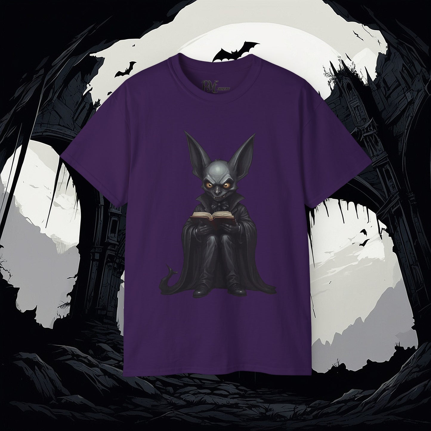 Vampire Bat Reading Tee (Gildan 2000)