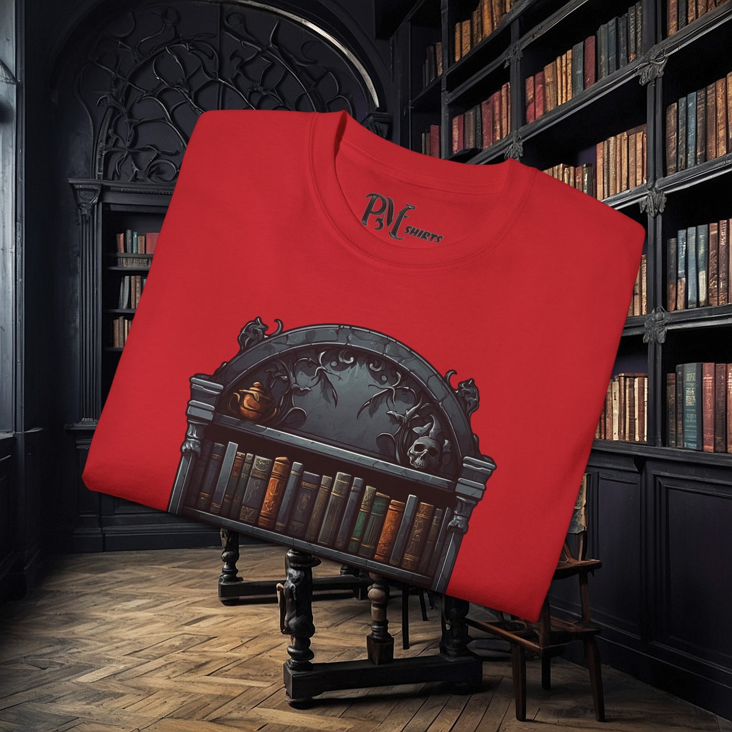 Wall Bookshelf Tee (Gildan 2000)