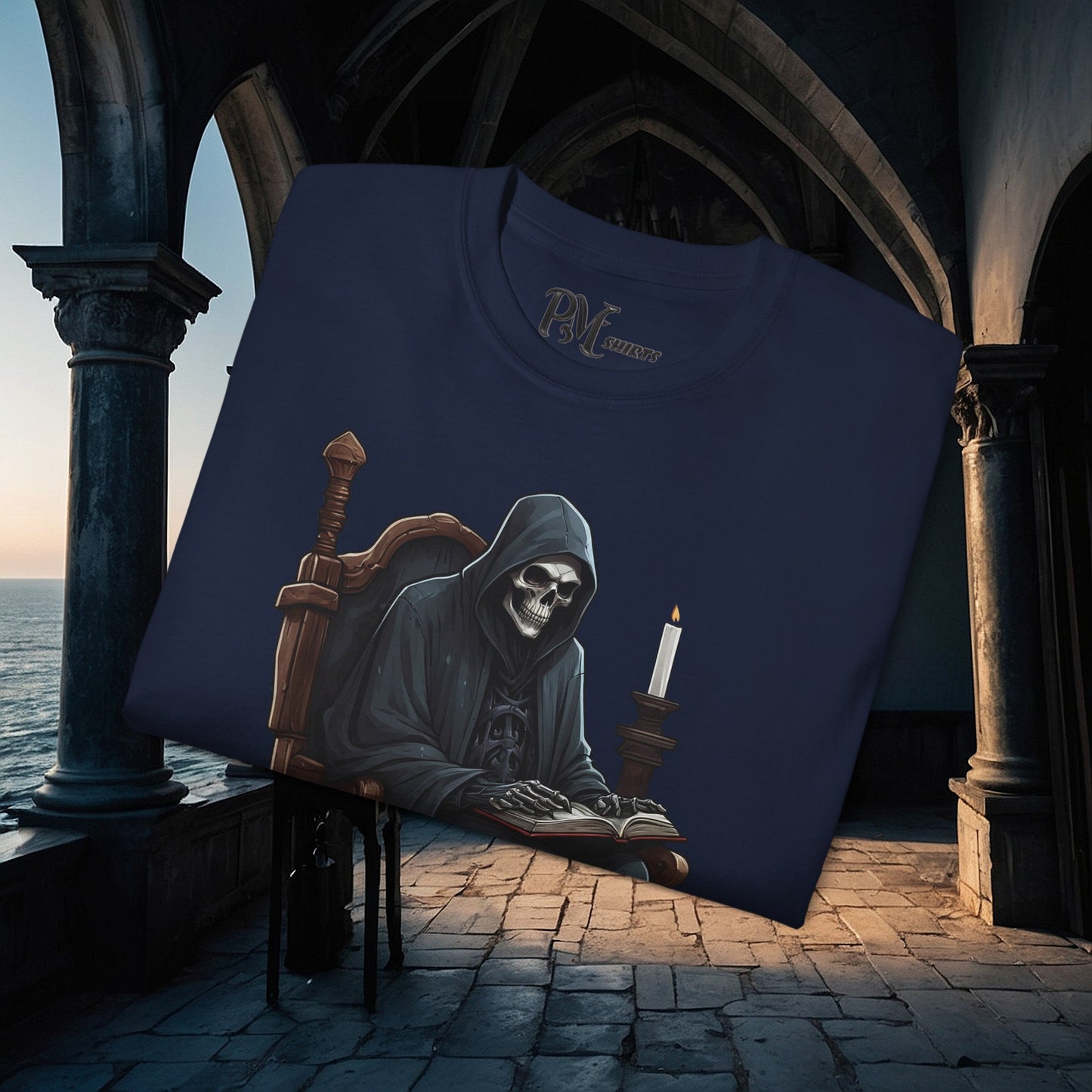 Grim Reaper Reading Tee (Gildan 2000)