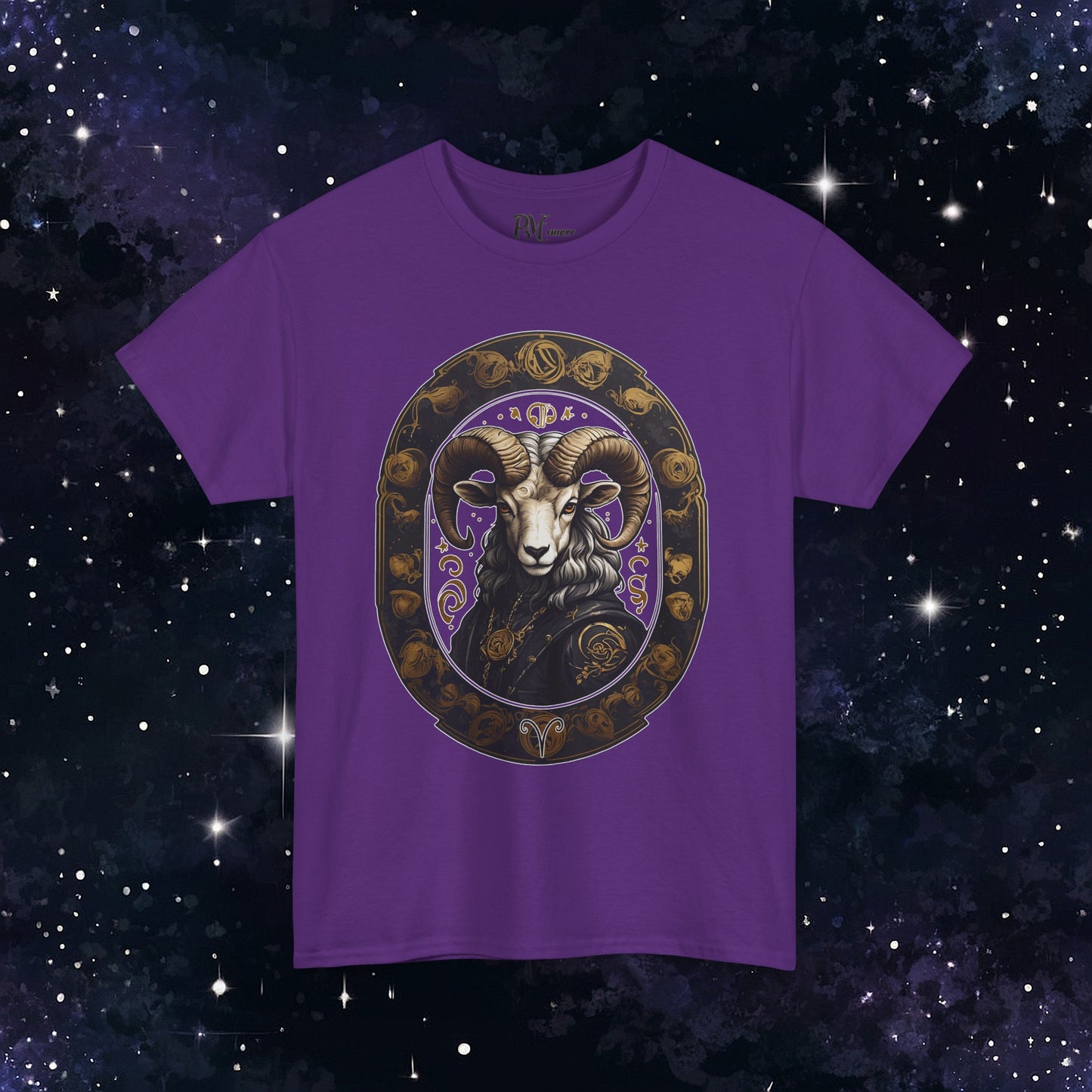 Gothic Aries Zodiac T-Shirt: Dark Style Graphic Tee