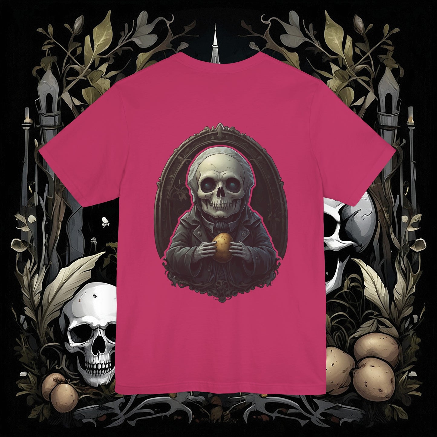 Front and Back Death's Potato Tee (Bella Canvas 3001)