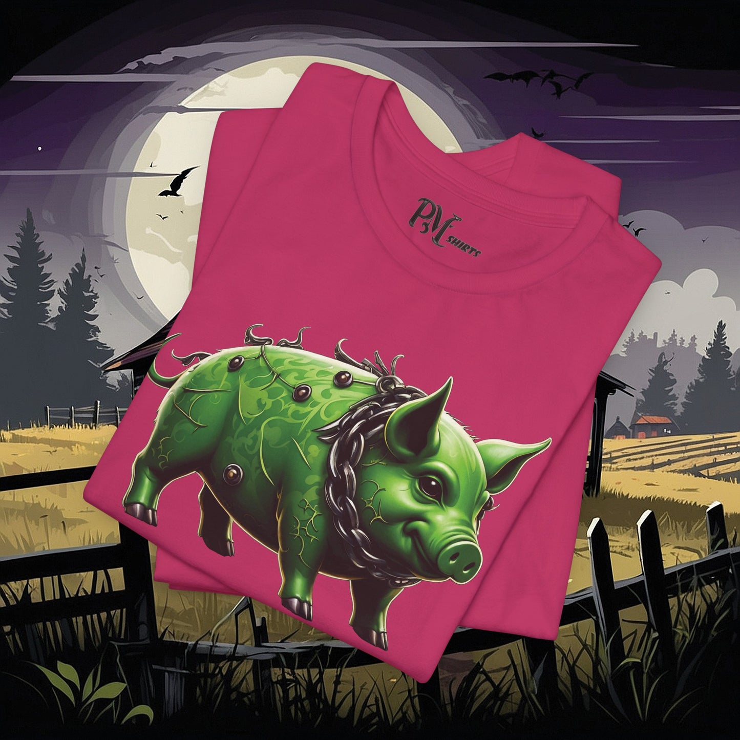 Green Pig Tee (Bella Canvas 3001)