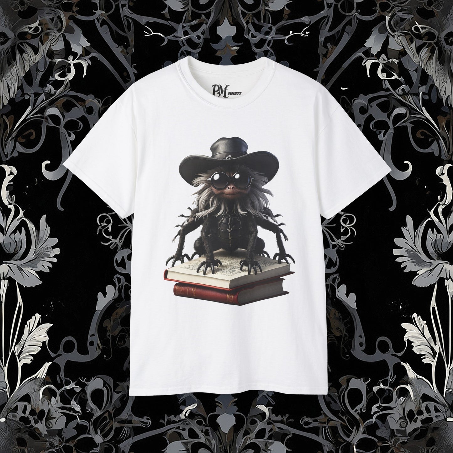 Goth Reading Spider T-Shirt | Dark Fantasy Tee (Gildan 2000)