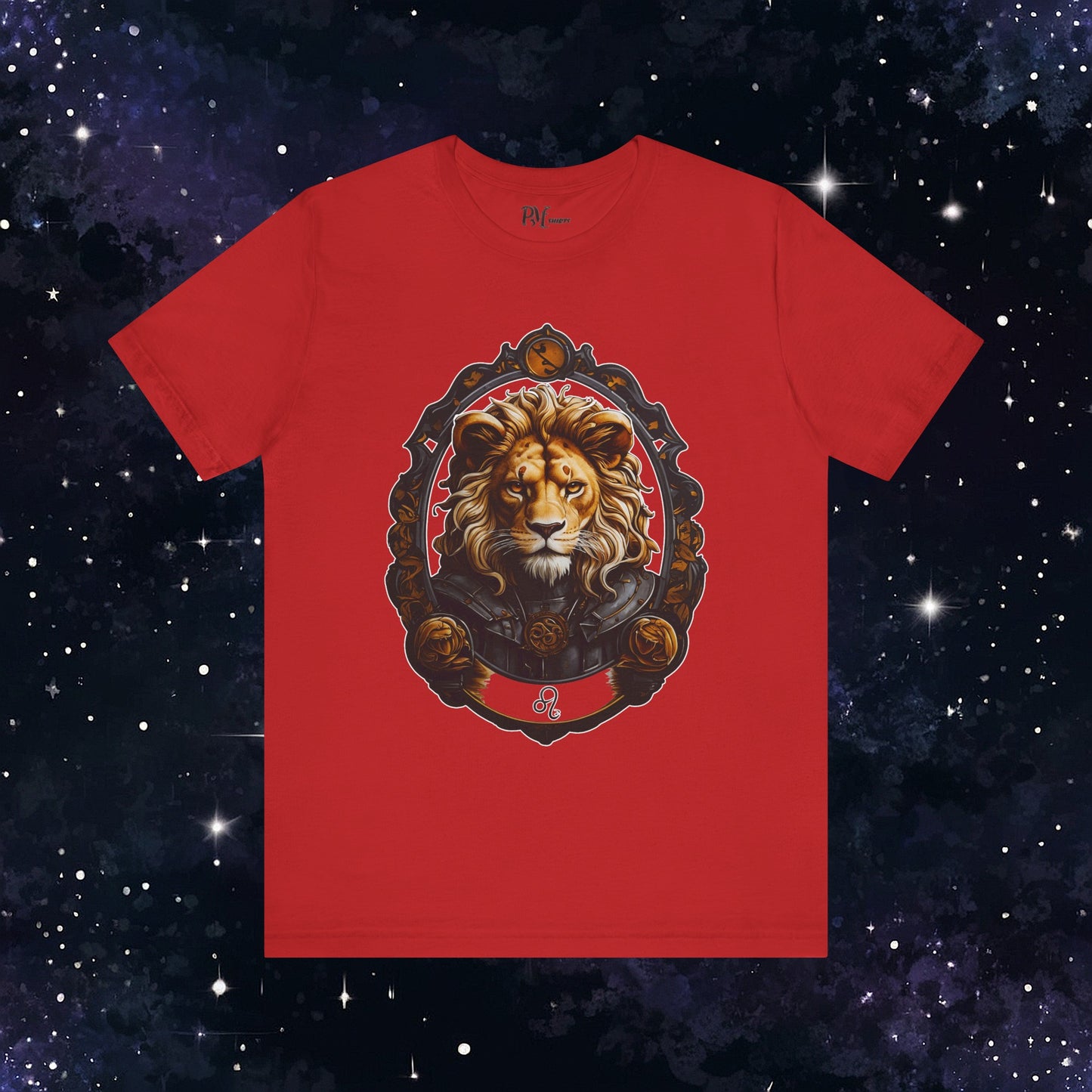 Gothic Leo Zodiac T-Shirt: Dark Style Graphic Tee (Bella Canvas 3001)