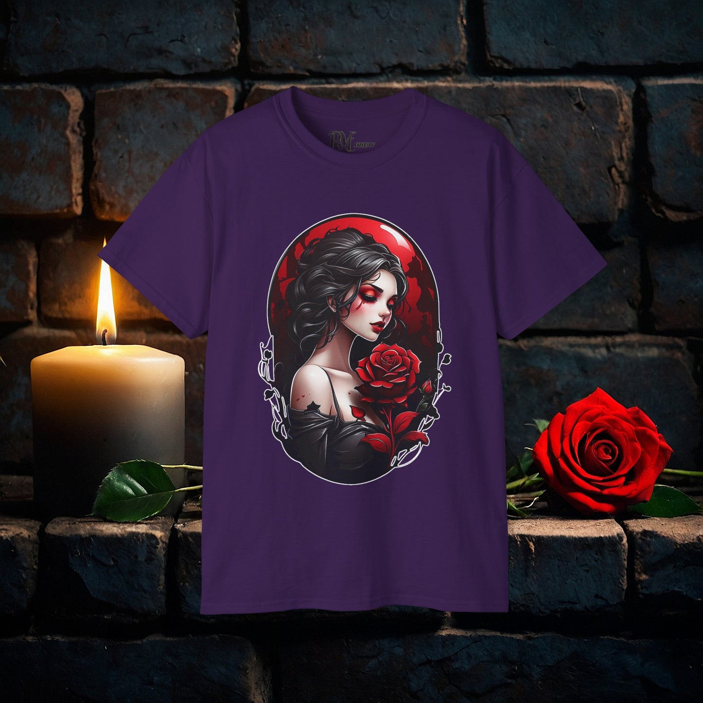 Held Rose Dark Romance Tee (Gildan 2000)