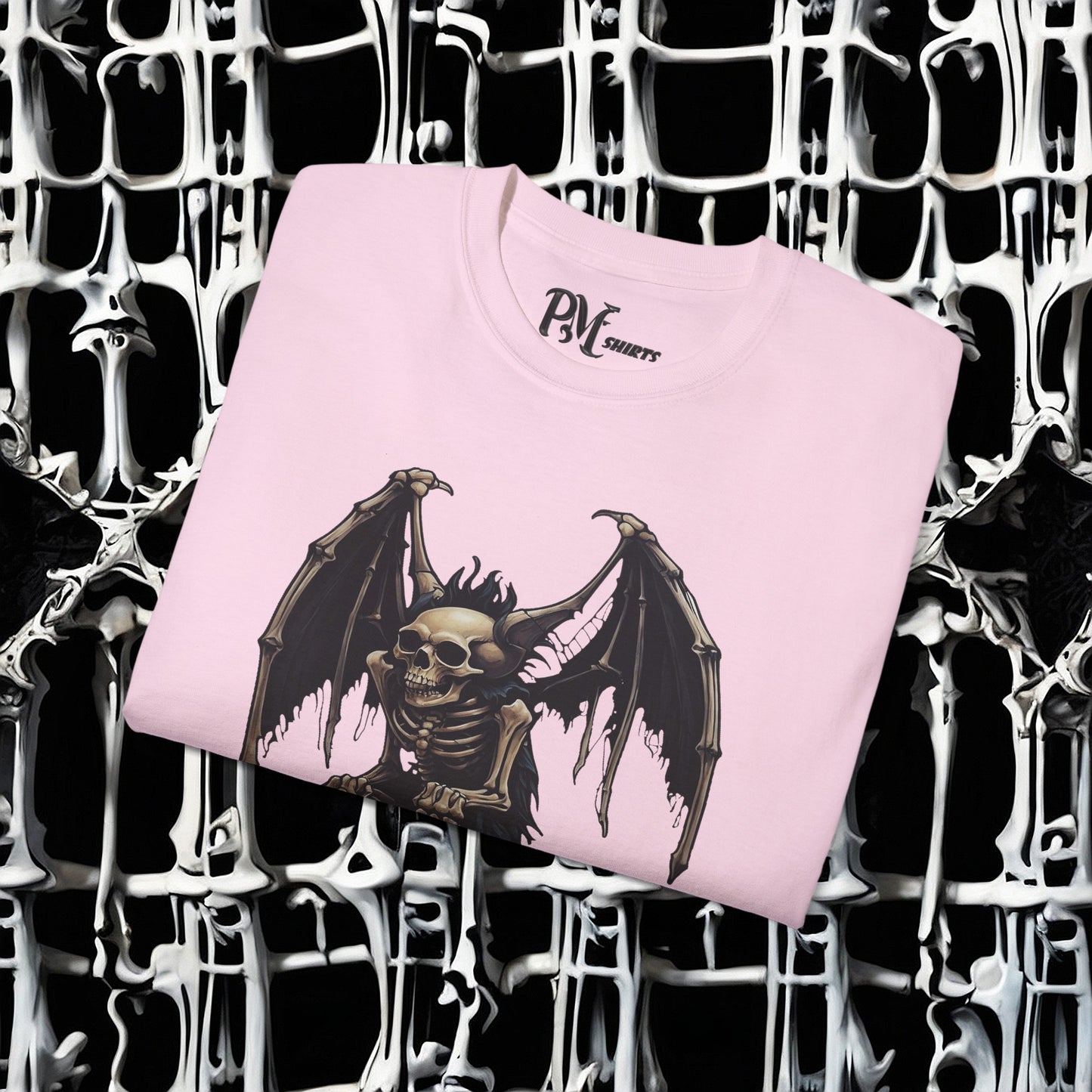 Winged Gargoyle Skeleton Tee (Gildan 2000)