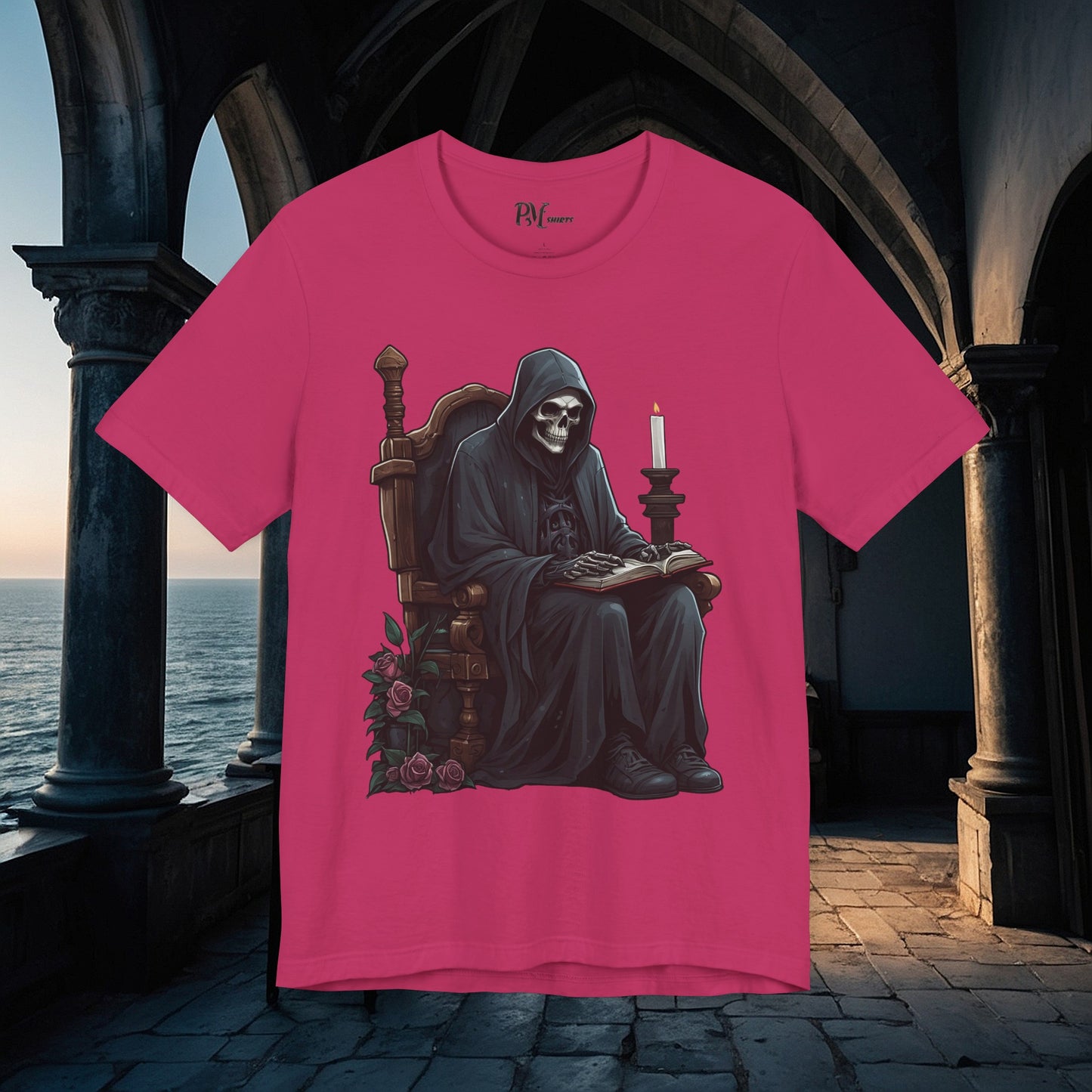 Grim Reaper Reading Tee (Bella Canvas 3001)