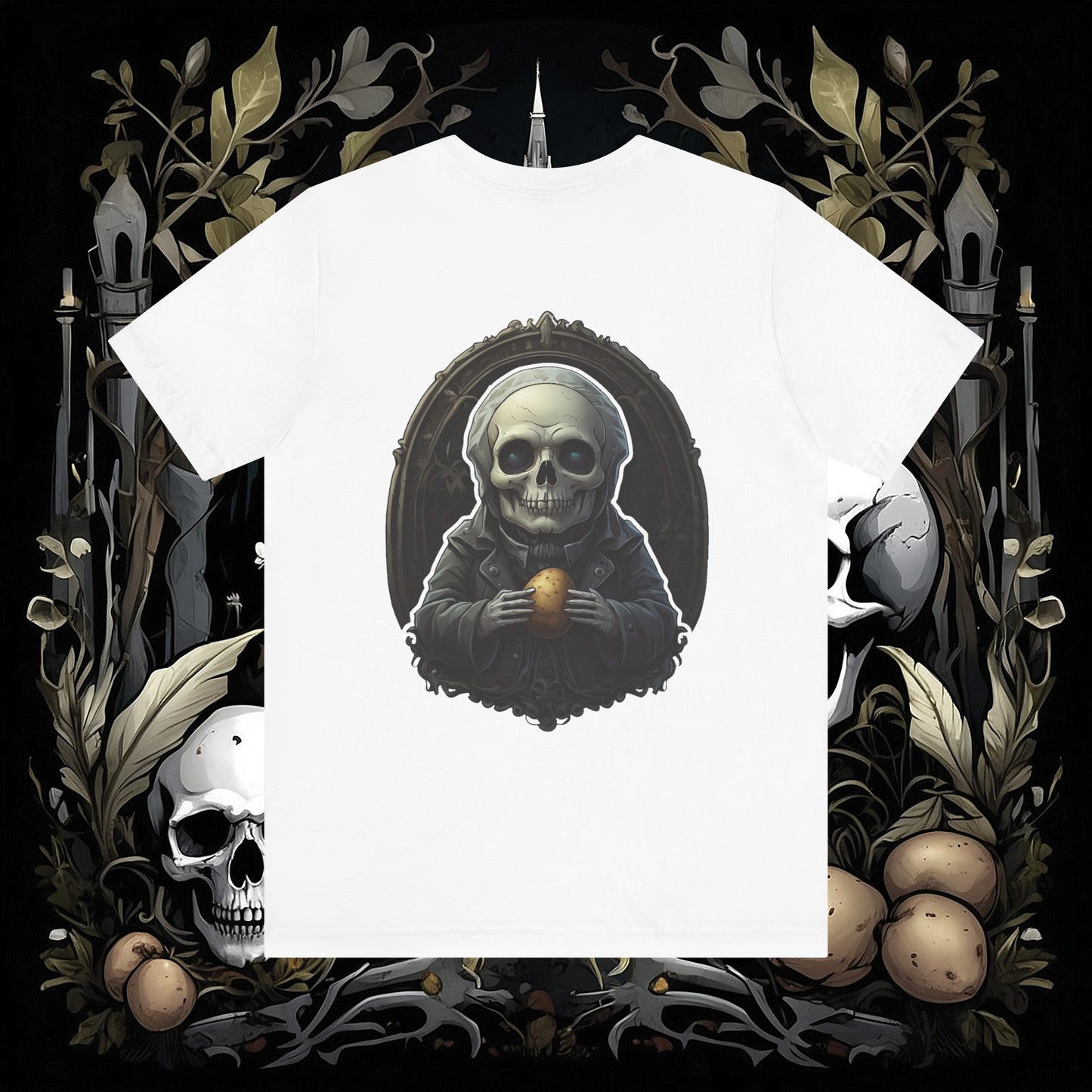 Front and Back Death's Potato Tee (Bella Canvas 3001)