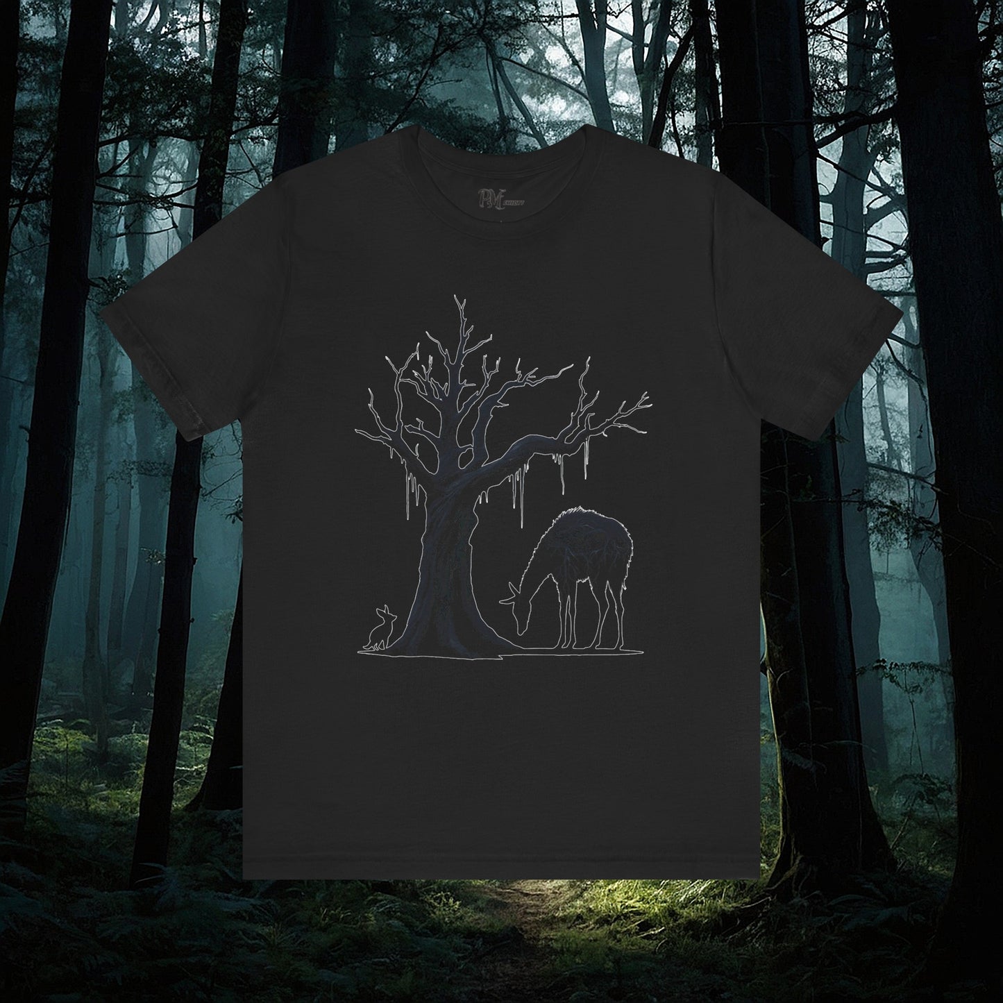 Dead Tree with Forest Critters Tee (Bella Canvas 3001)