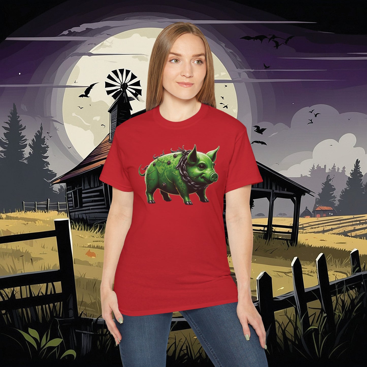 Green Pig Tee (Gildan 2000)