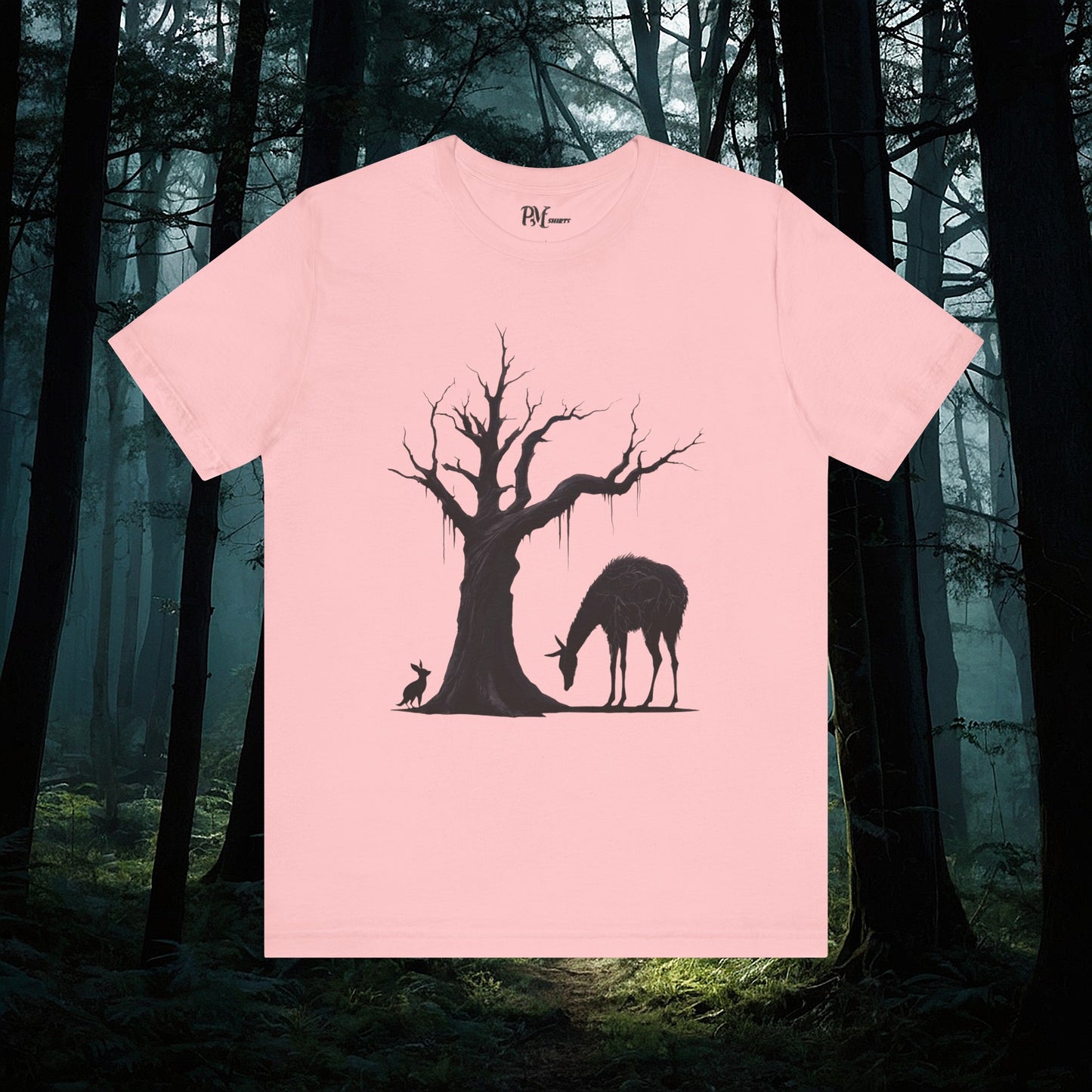 Dead Tree with Forest Critters Tee (Bella Canvas 3001)
