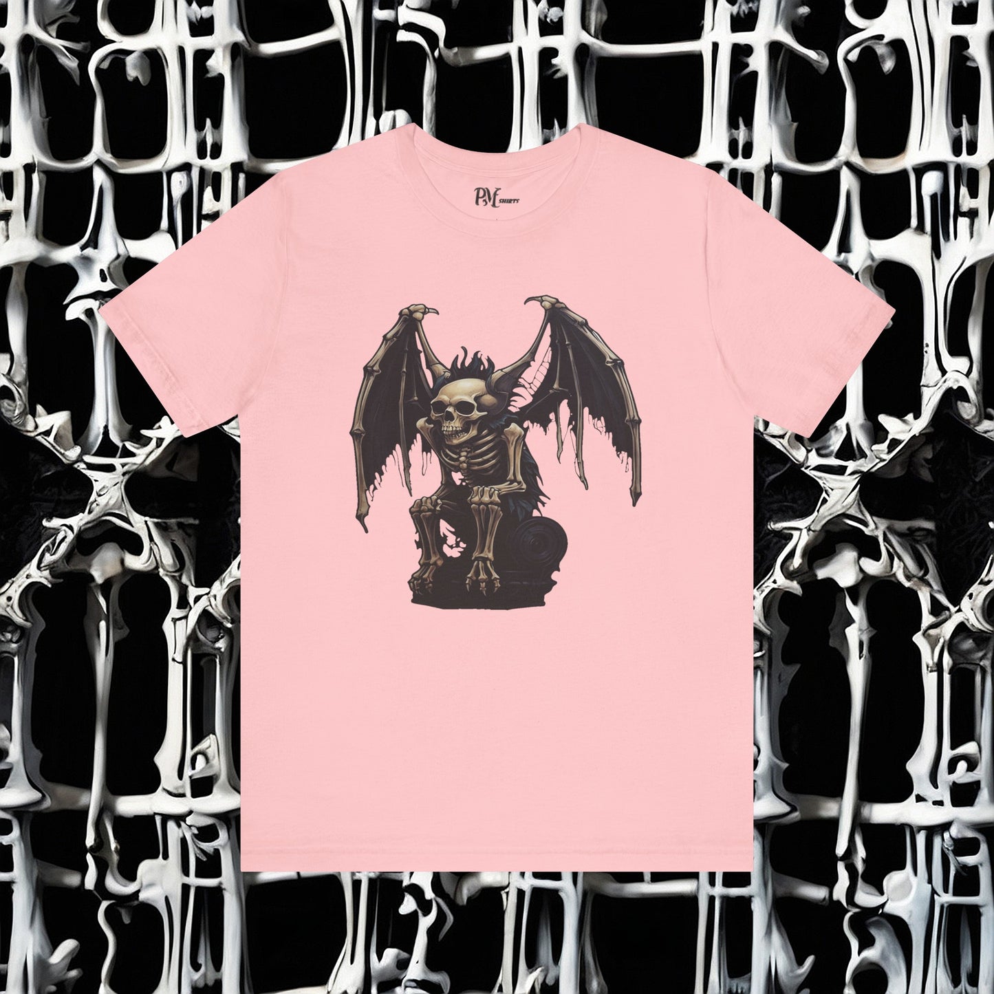 Winged Gargoyle Skeleton Tee (Bella Canvas 3001)