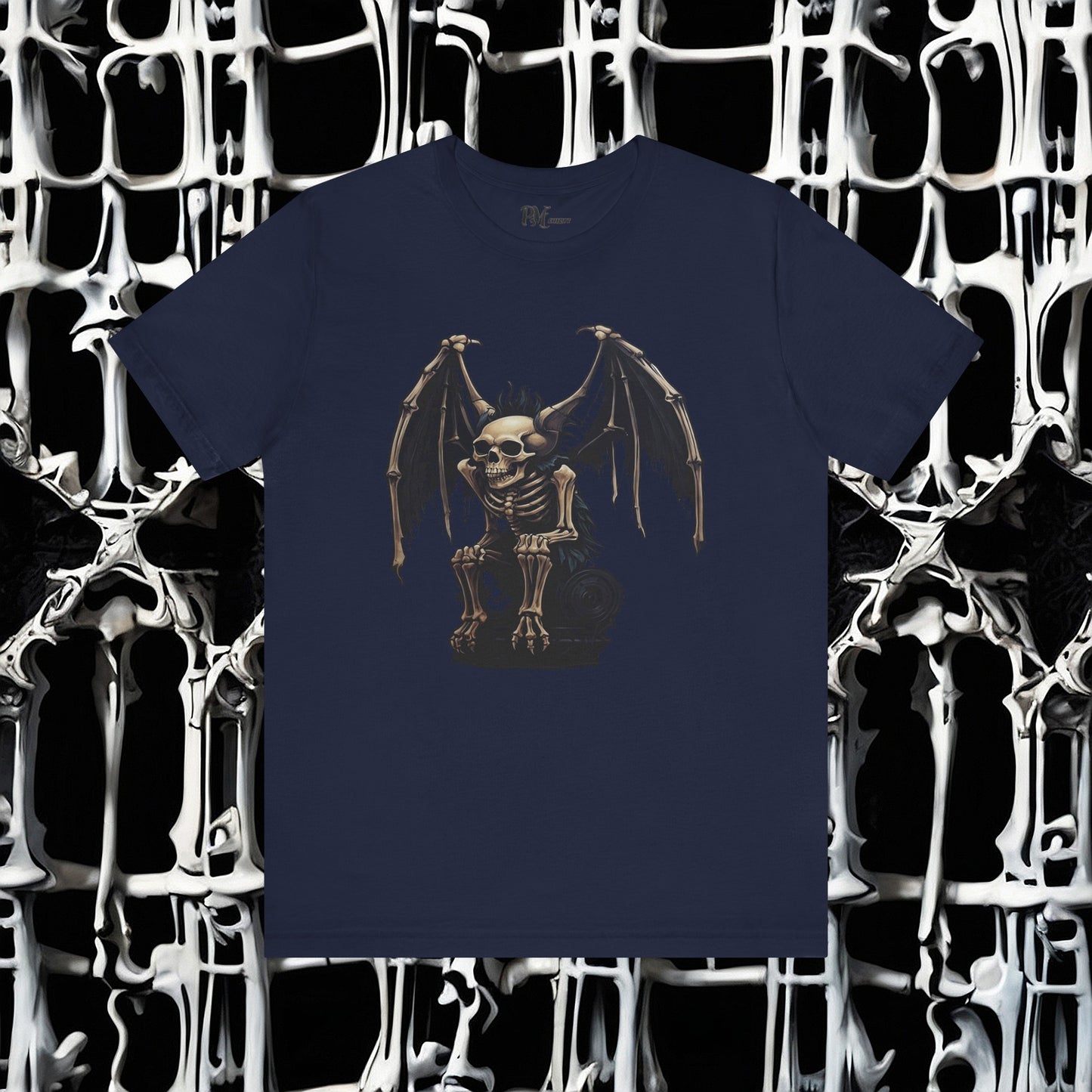 Winged Gargoyle Skeleton Tee (Bella Canvas 3001)