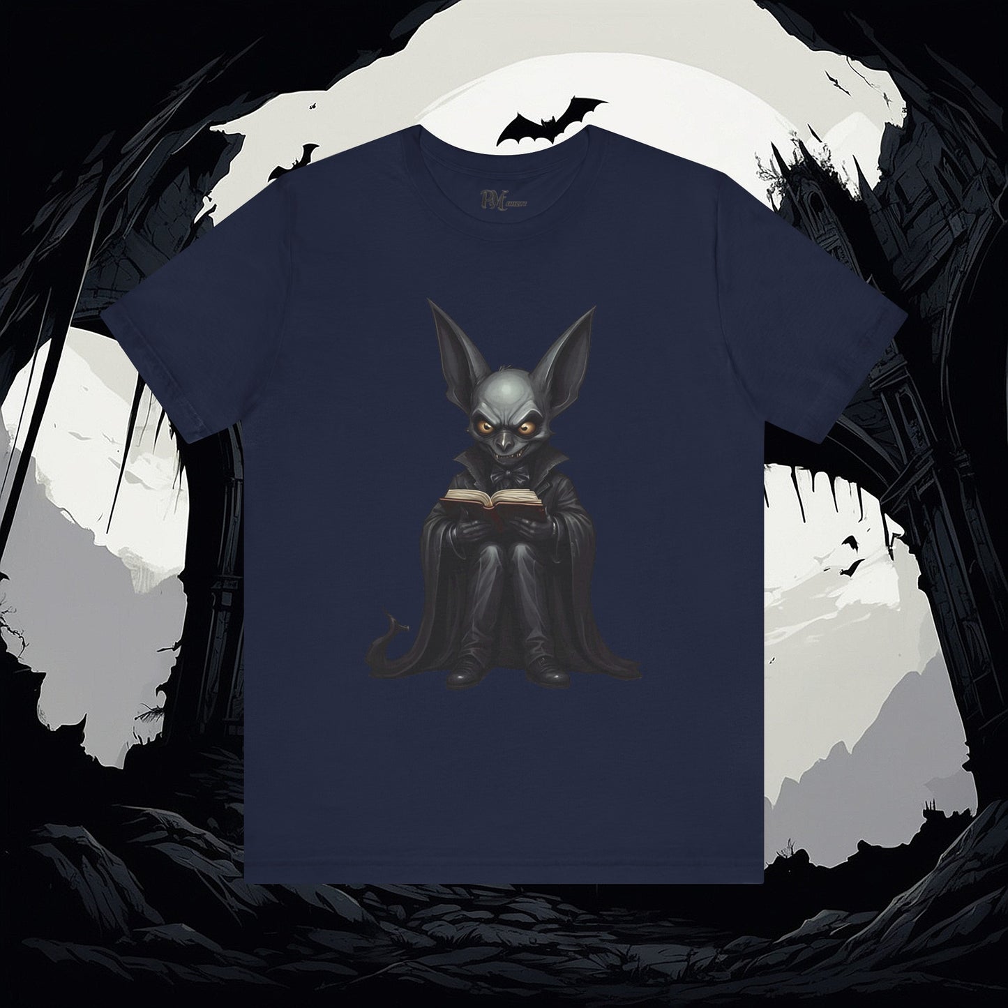 Vampire Bat Reading Tee (Bella Canvas 3001)