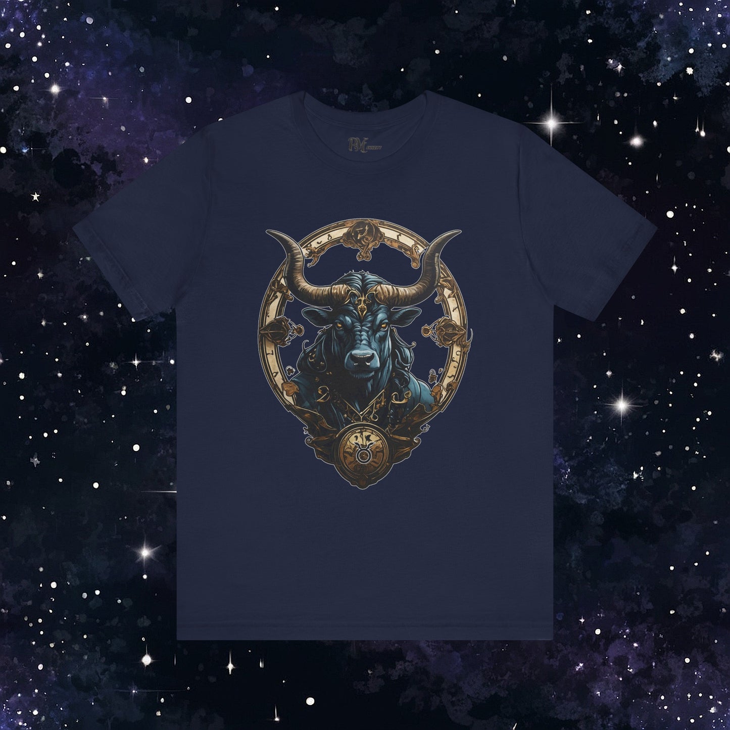 Gothic Taurus Zodiac T-Shirt: Dark Style Graphic Tee (Bella Canvas 3001)