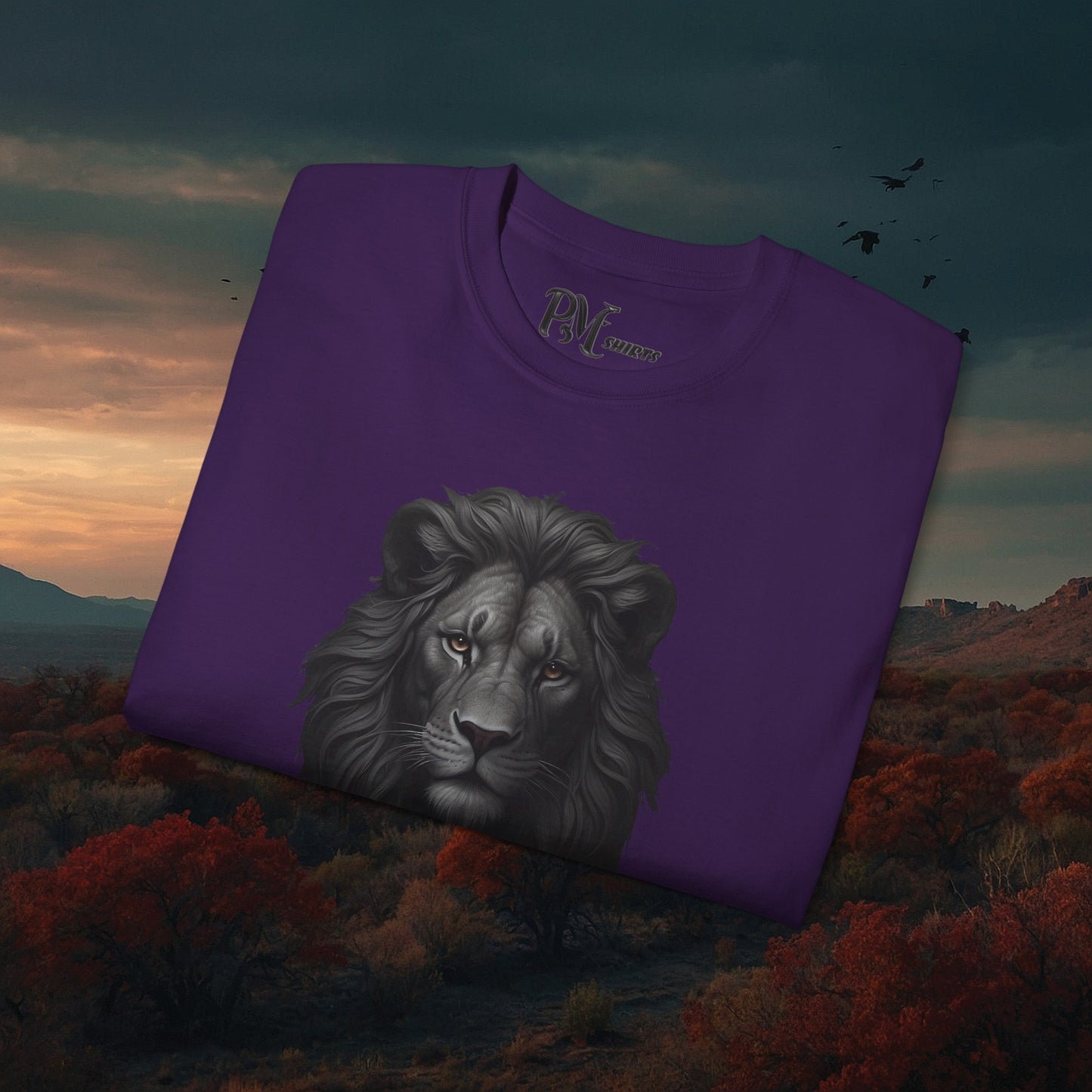 Gothic Lion Head T-Shirt: Dark Style Tee (Gildan 2000)