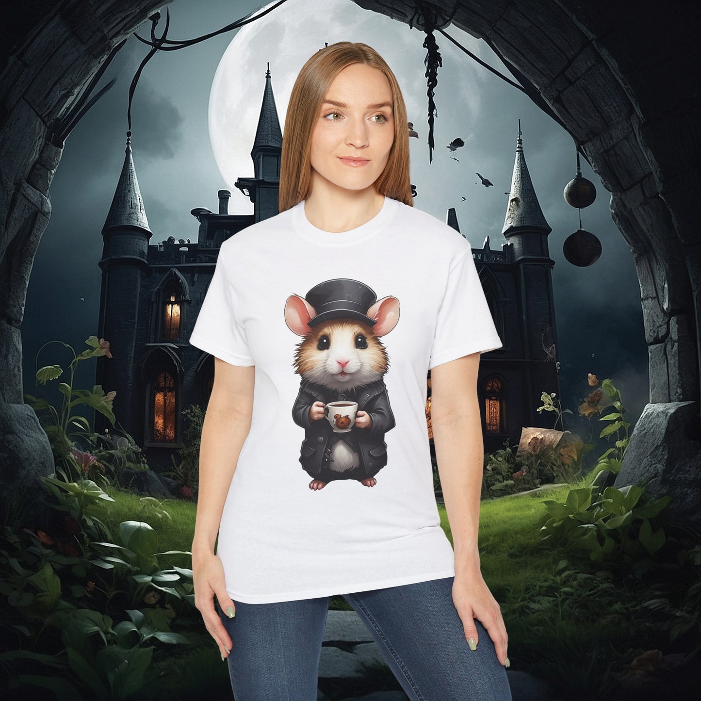 Hamster with Mug Tee (Gildan 2000)