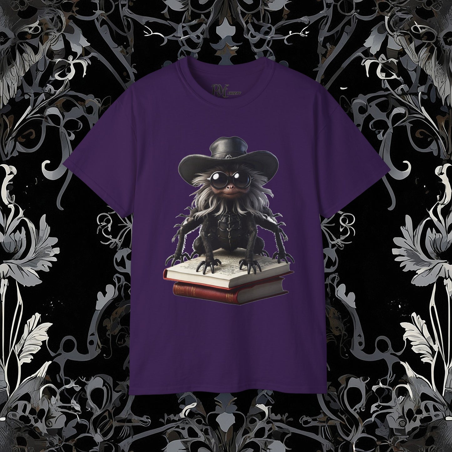 Goth Reading Spider T-Shirt | Dark Fantasy Tee (Gildan 2000)