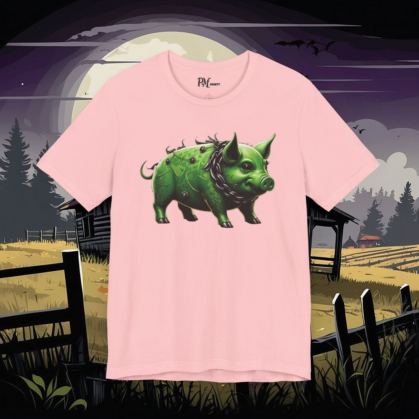 Green Pig Tee (Bella Canvas 3001)