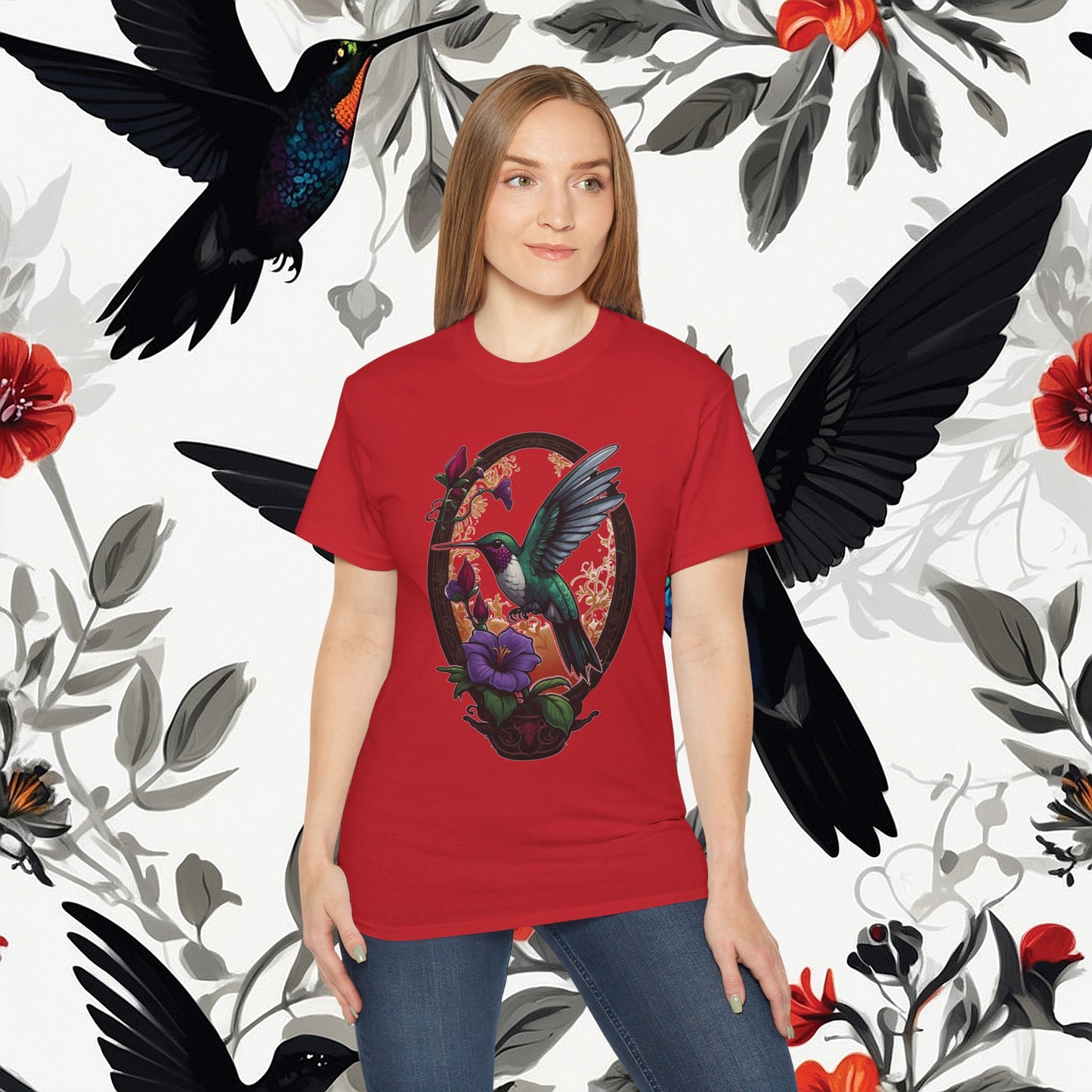 Hummingbird Feeding Tee (Gildan 2000)