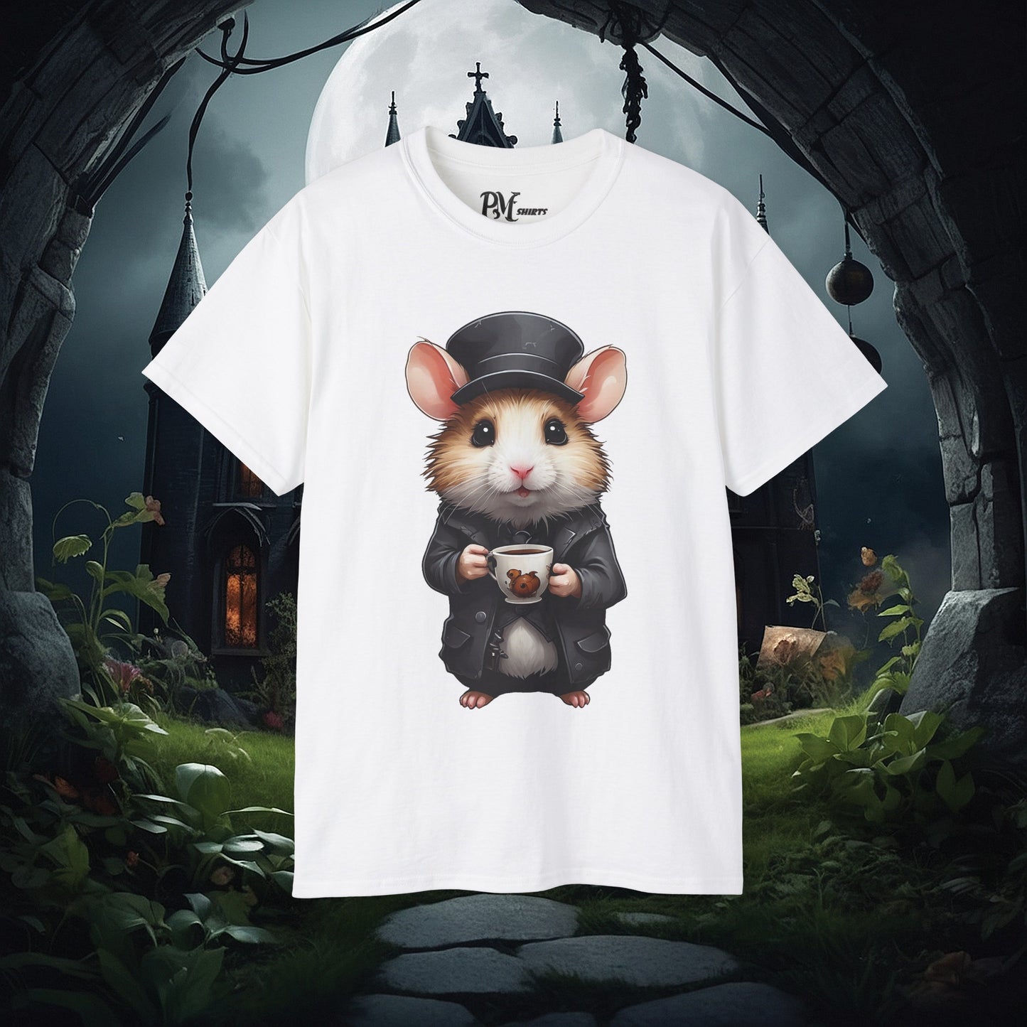 Hamster with Mug Tee (Gildan 2000)