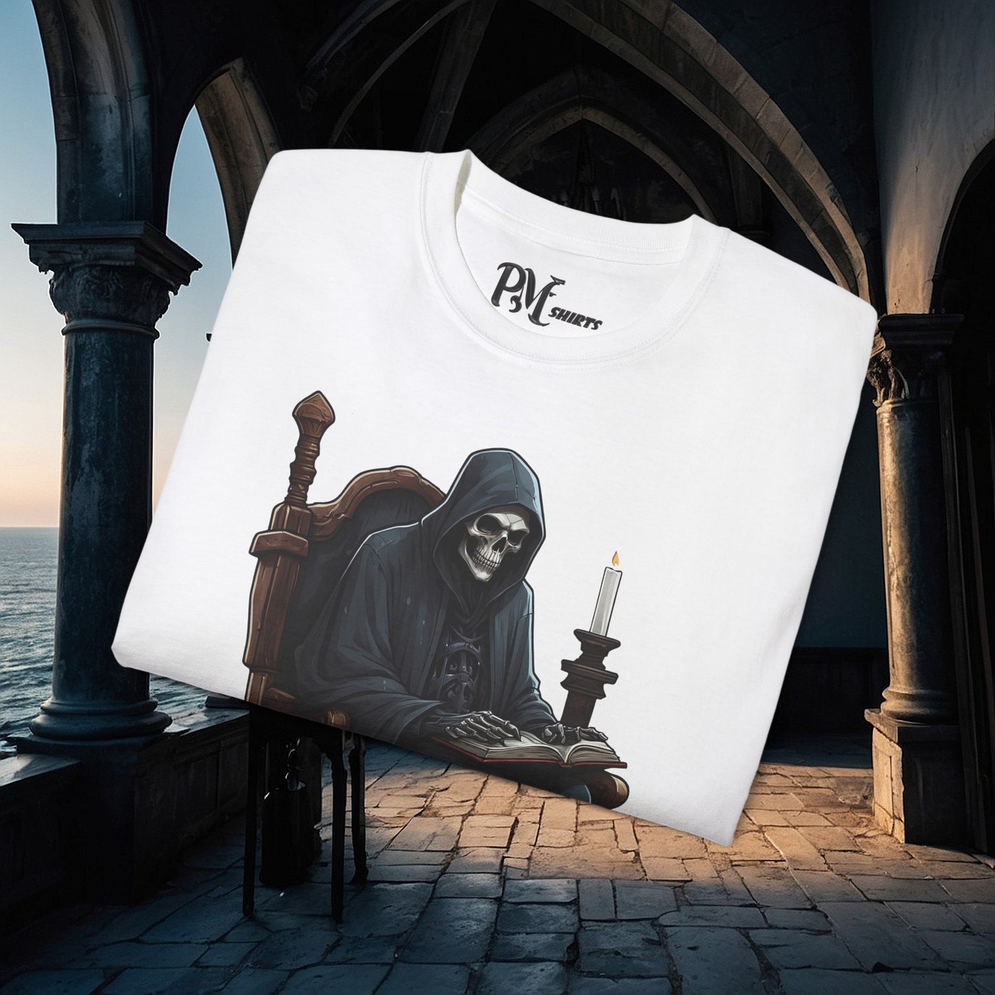 Grim Reaper Reading Tee (Gildan 2000)