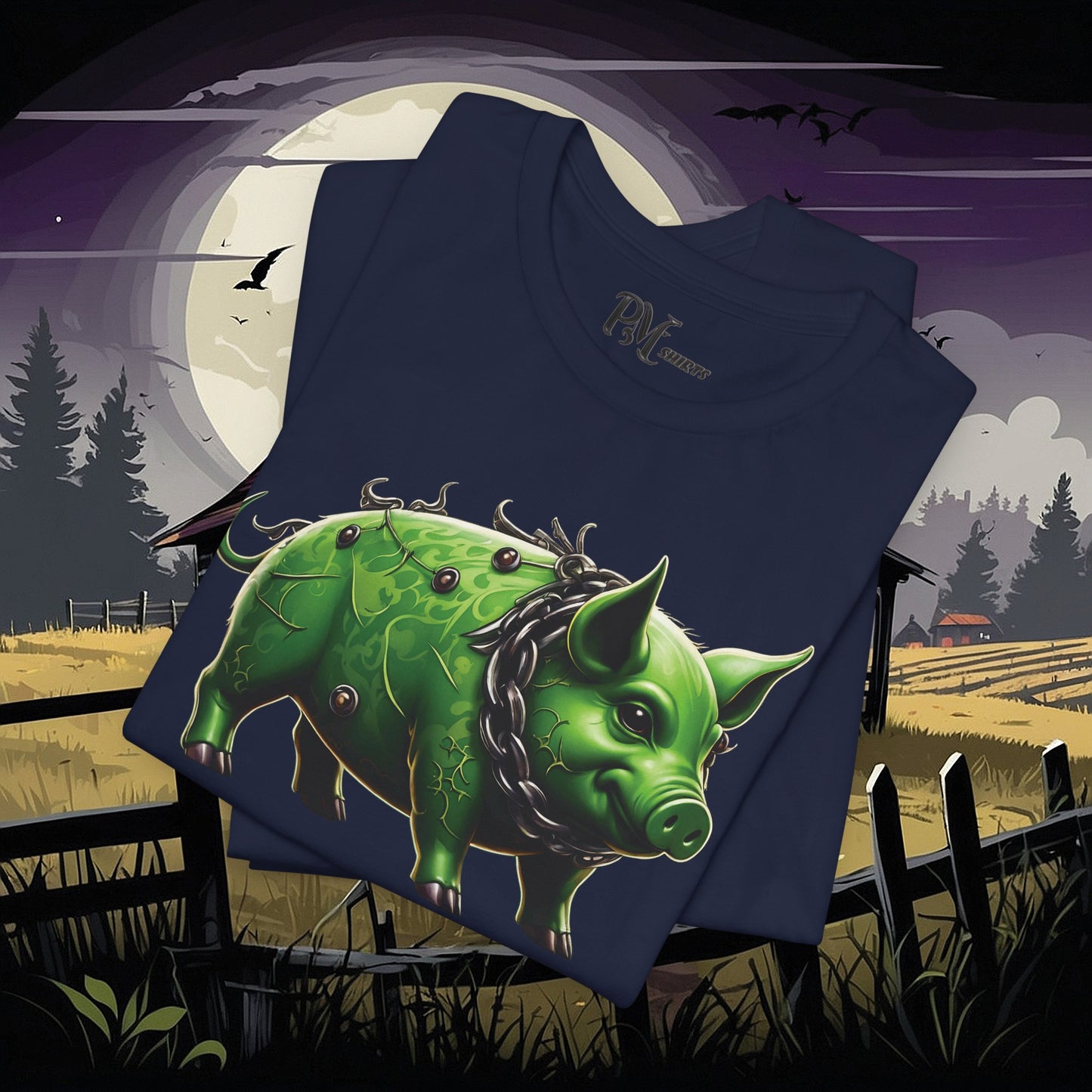 Green Pig Tee (Bella Canvas 3001)