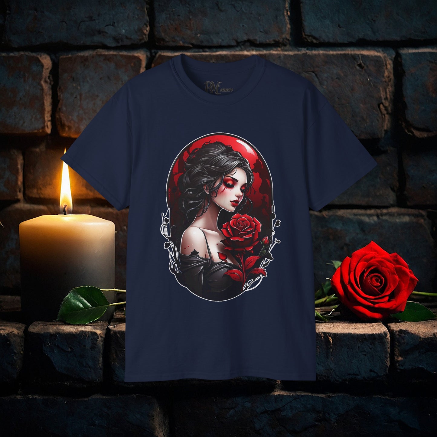 Held Rose Dark Romance Tee (Gildan 2000)