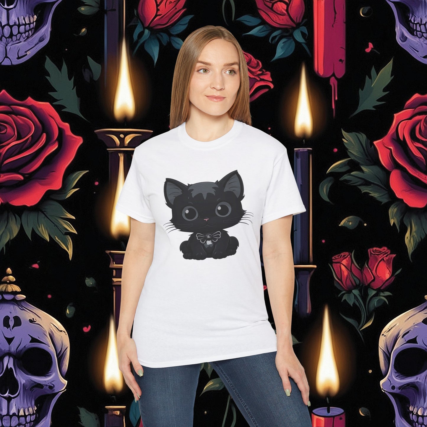 Darkly Adorable Cat (Gildan 2000)