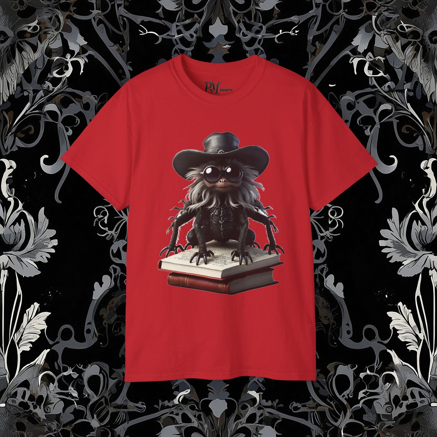 Goth Reading Spider T-Shirt | Dark Fantasy Tee (Gildan 2000)