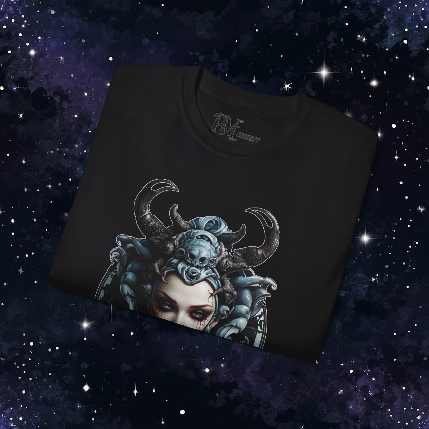 Gothic Cancer Zodiac T-Shirt - Dark Style with Symbol (Gildan 2000)