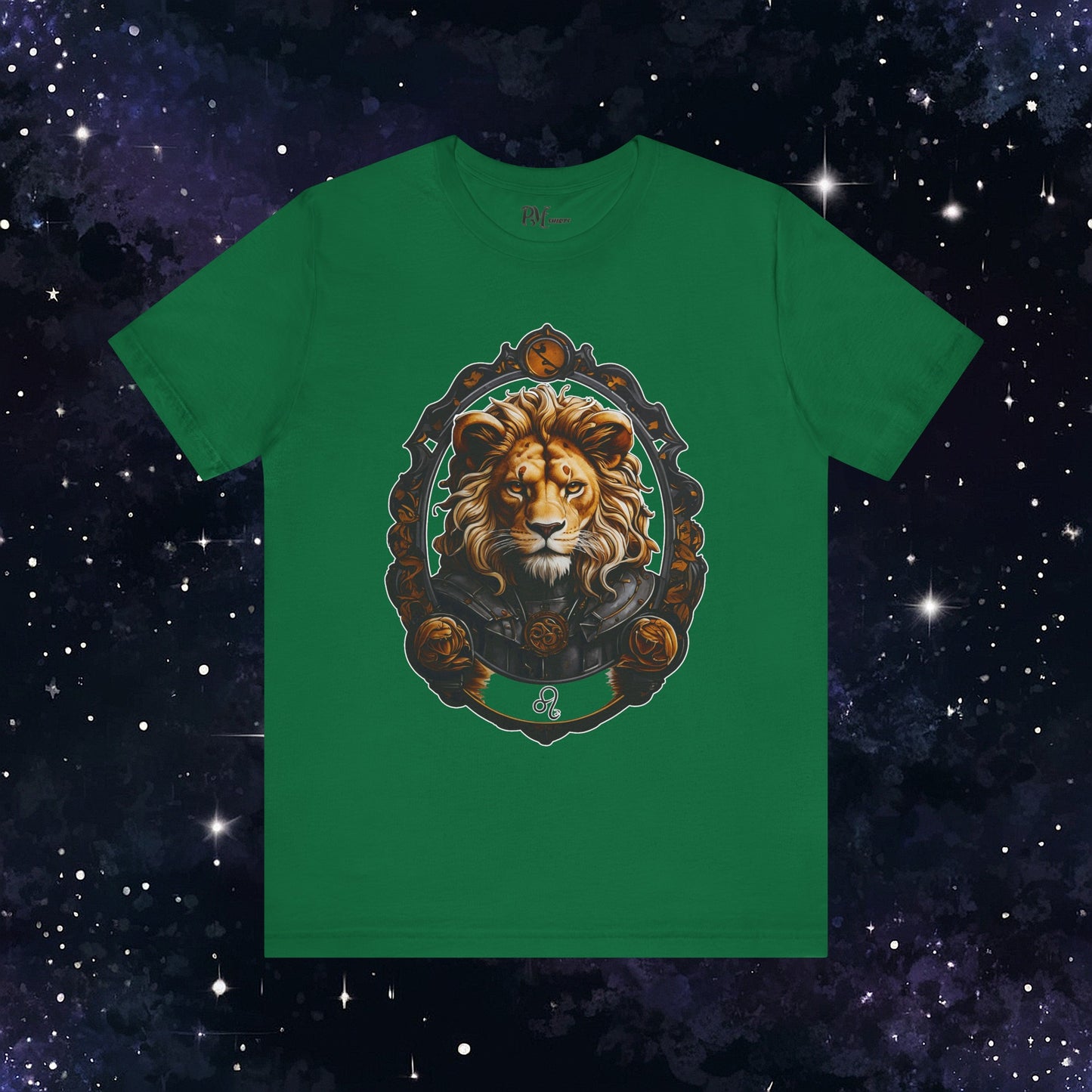 Gothic Leo Zodiac T-Shirt: Dark Style Graphic Tee (Bella Canvas 3001)