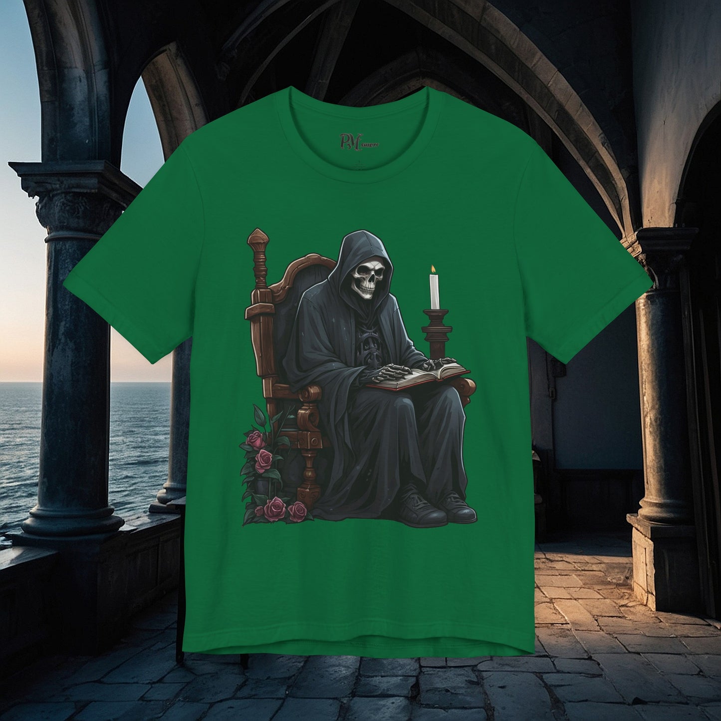 Grim Reaper Reading Tee (Bella Canvas 3001)
