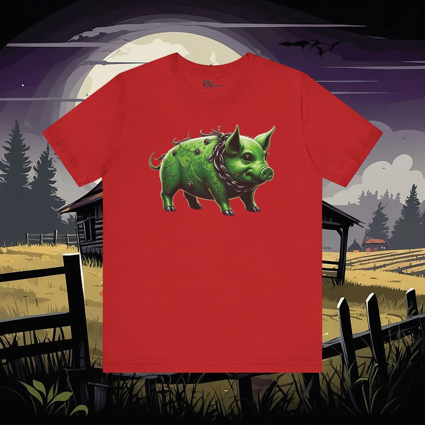 Green Pig Tee (Bella Canvas 3001)