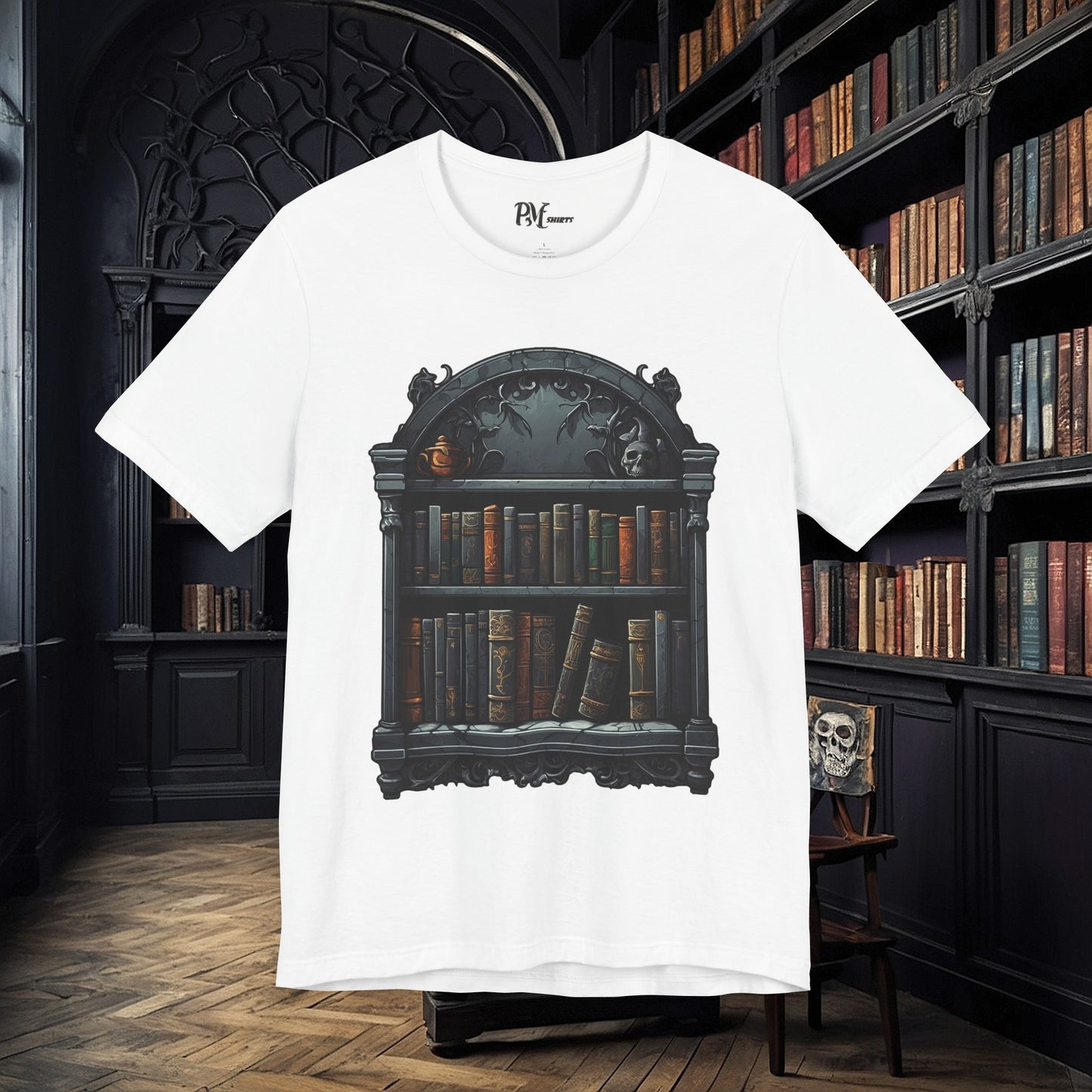 Wall Bookshelf Tee (Bella Canvas 3001)