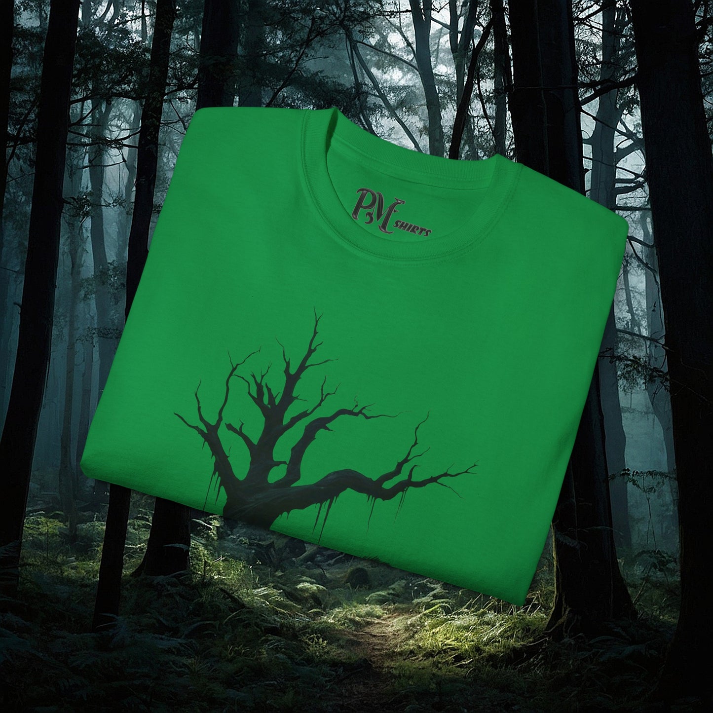 Dead Tree with Forest Critters Tee (Gildan 2000)