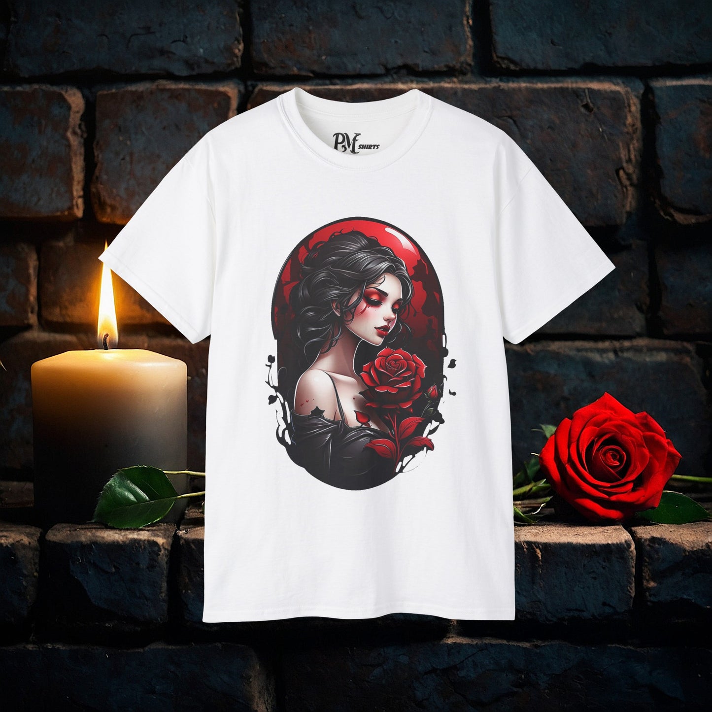Held Rose Dark Romance Tee (Gildan 2000)