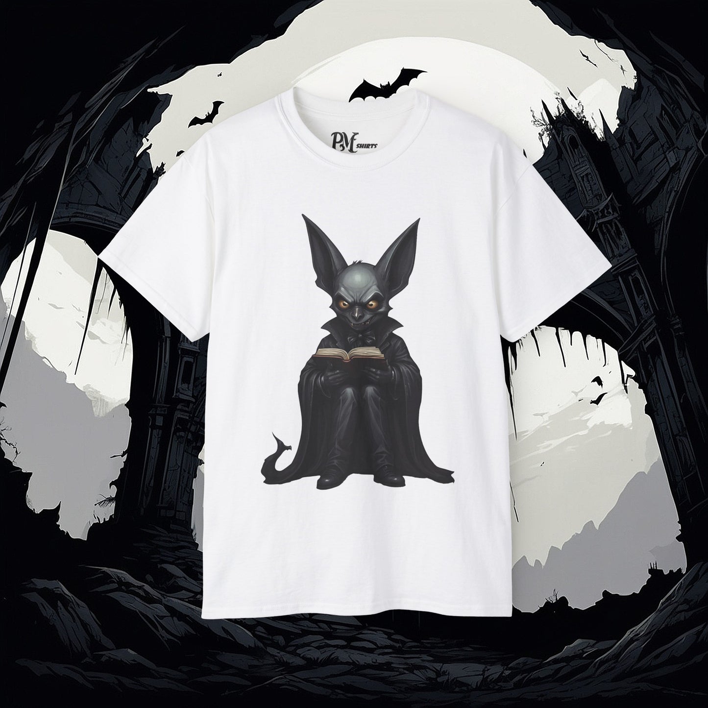 Vampire Bat Reading Tee (Gildan 2000)