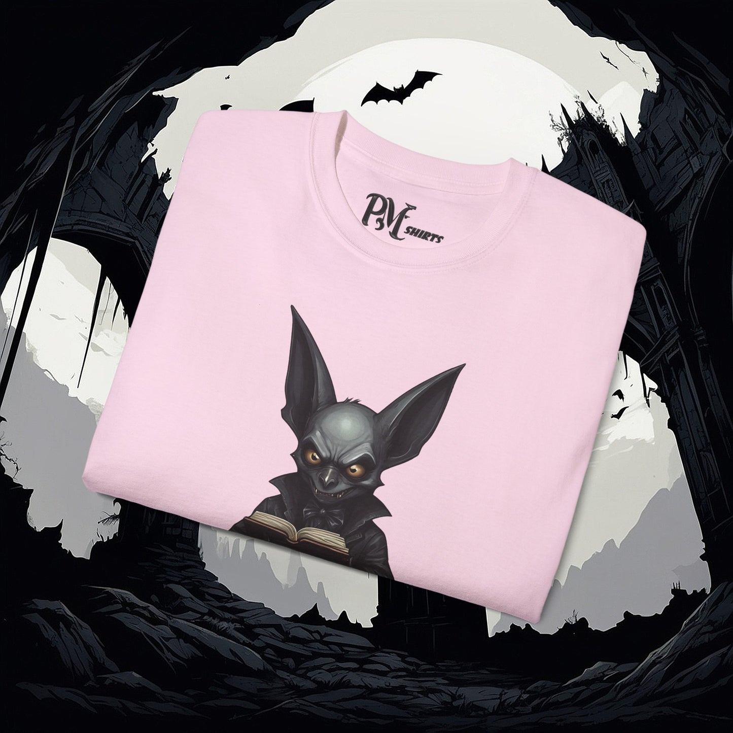 Vampire Bat Reading Tee (Gildan 2000)