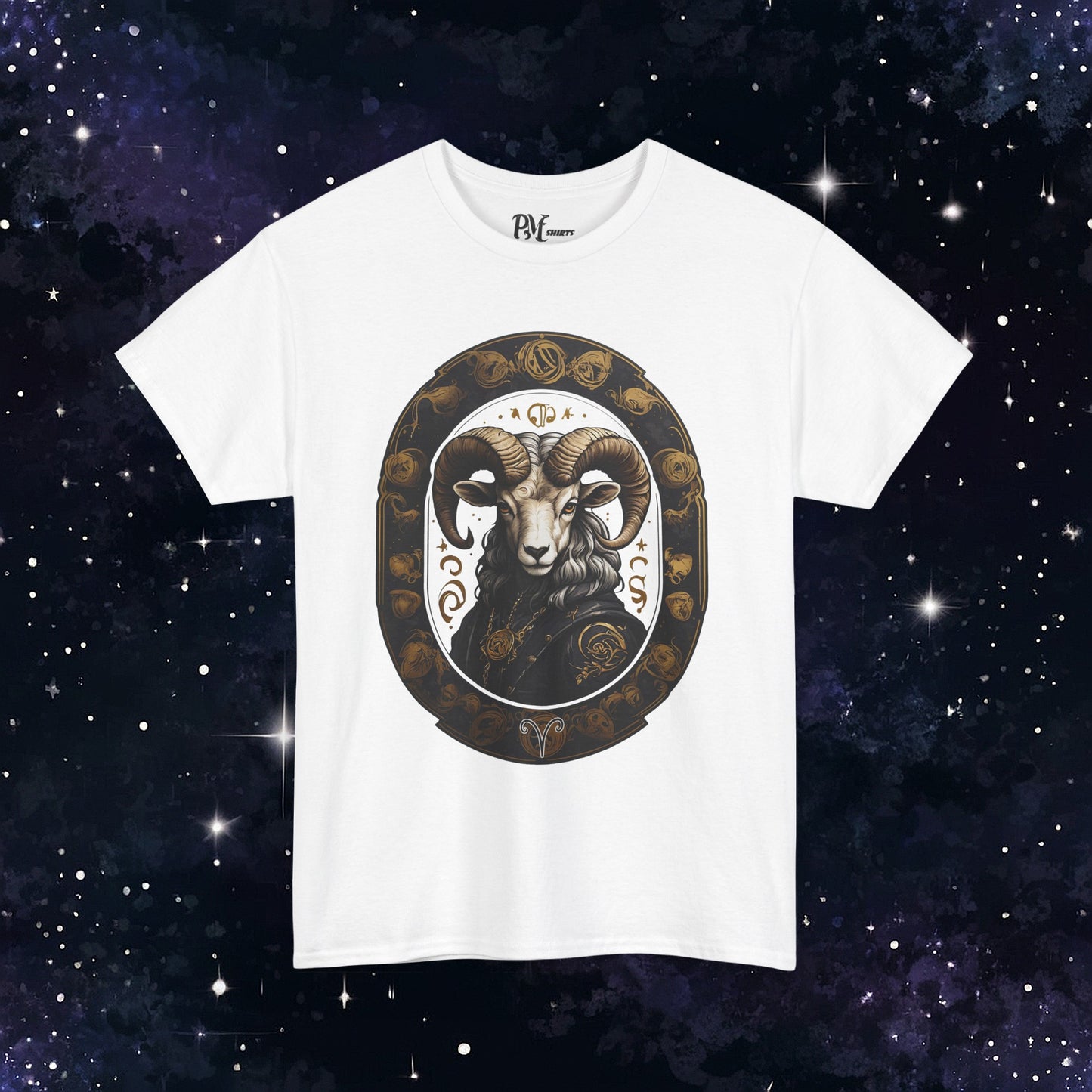 Gothic Aries Zodiac T-Shirt: Dark Style Graphic Tee