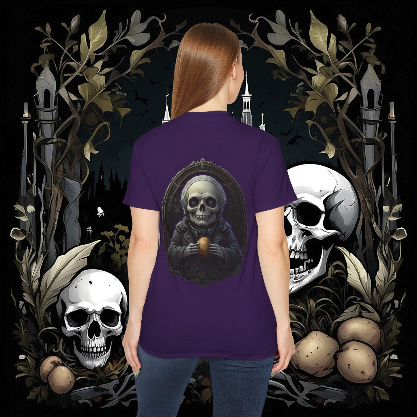 Front and Back Death's Potato Tee (Gildan 2000)
