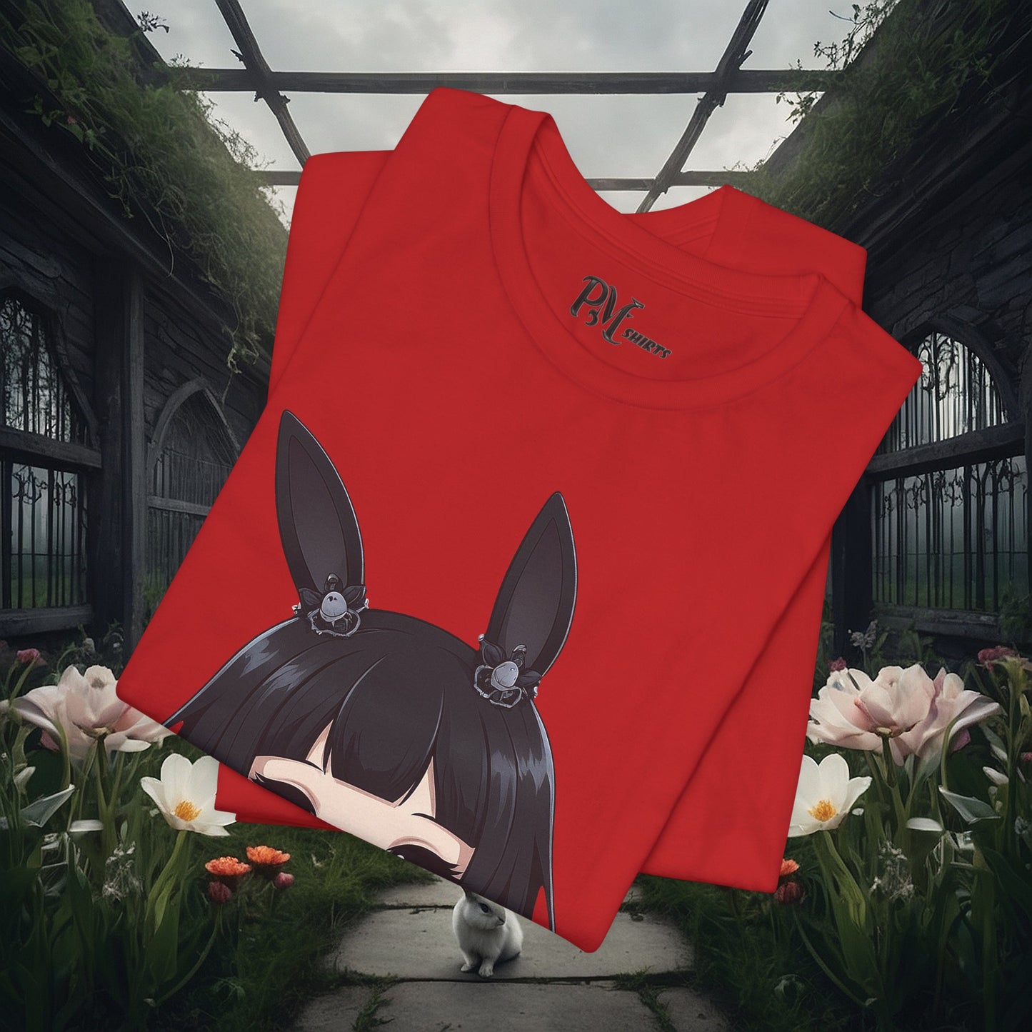 Anime Bunny Ears Tee (Bella Canvas 3001)